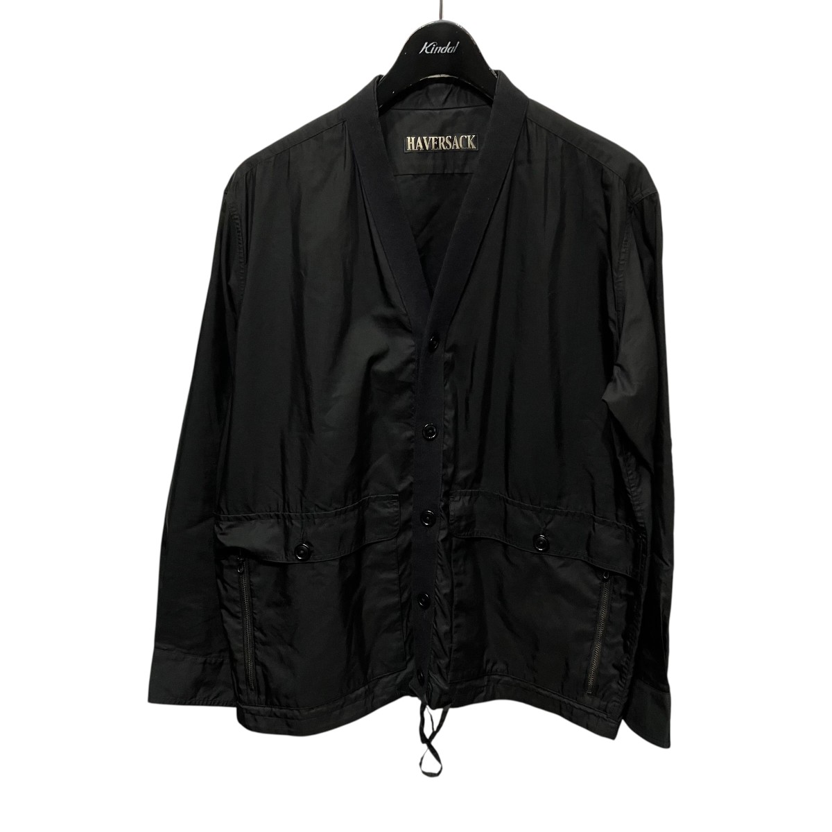 【中古】HAVERSACK　コットンシルクシャツブルゾン 872031 ブラック サイズ：M 【150726】（ハバーサック）｜ブランド古着のカインドオル