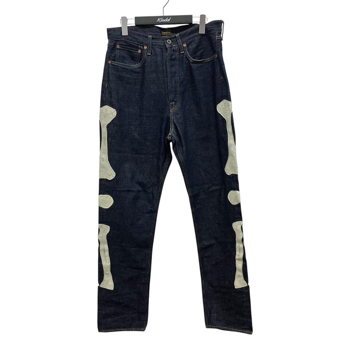 【中古】KAPITAL MEXICAN TUXEDO 12．5薬局衡オンスメキシカンタキシード ボーン刺しゅうジーンズズボン下 EK-1528LPA インディゴ 大きさ：30 【290526】（かしら文字）