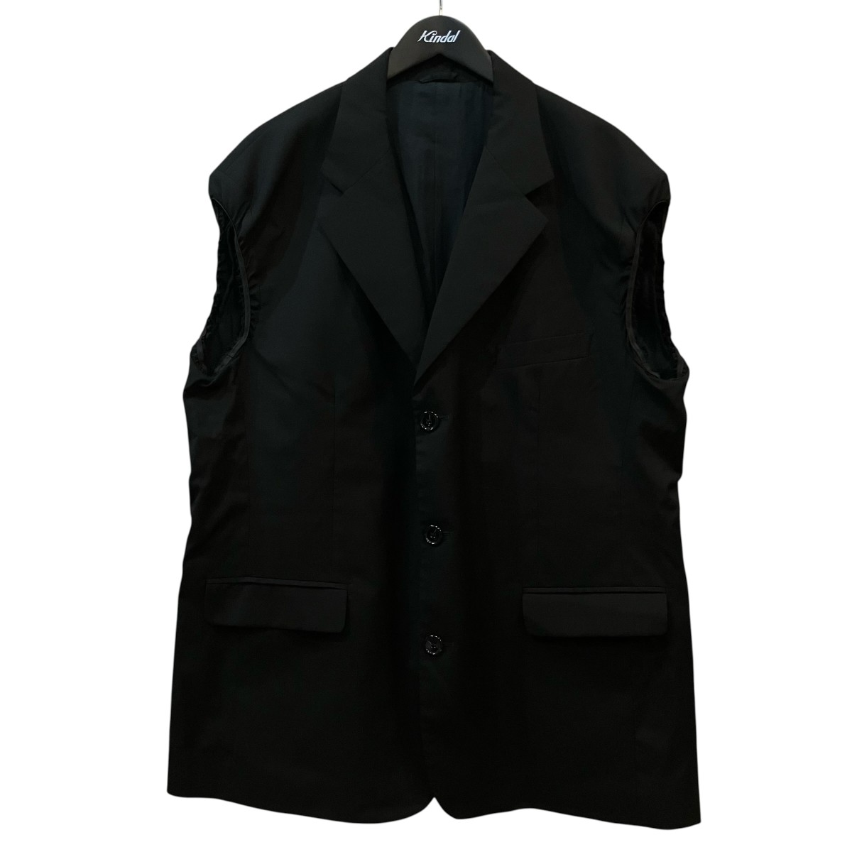 【中古】RAF SIMONS ノースリーブテーラードジャケット 231 516 黒いこと 大きさ：M 【300526】（ラフシモンズ）