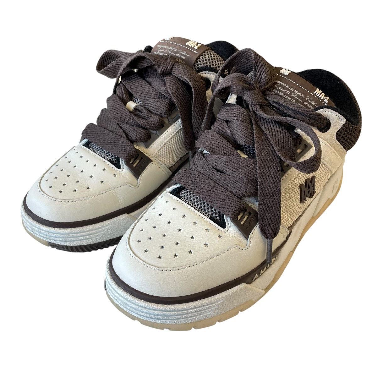 【中古】AMIRI MA-1 ローカットスニーカー AMFOSR1130-210 赤銅色 大きさ：42 【300526】（アミリ）