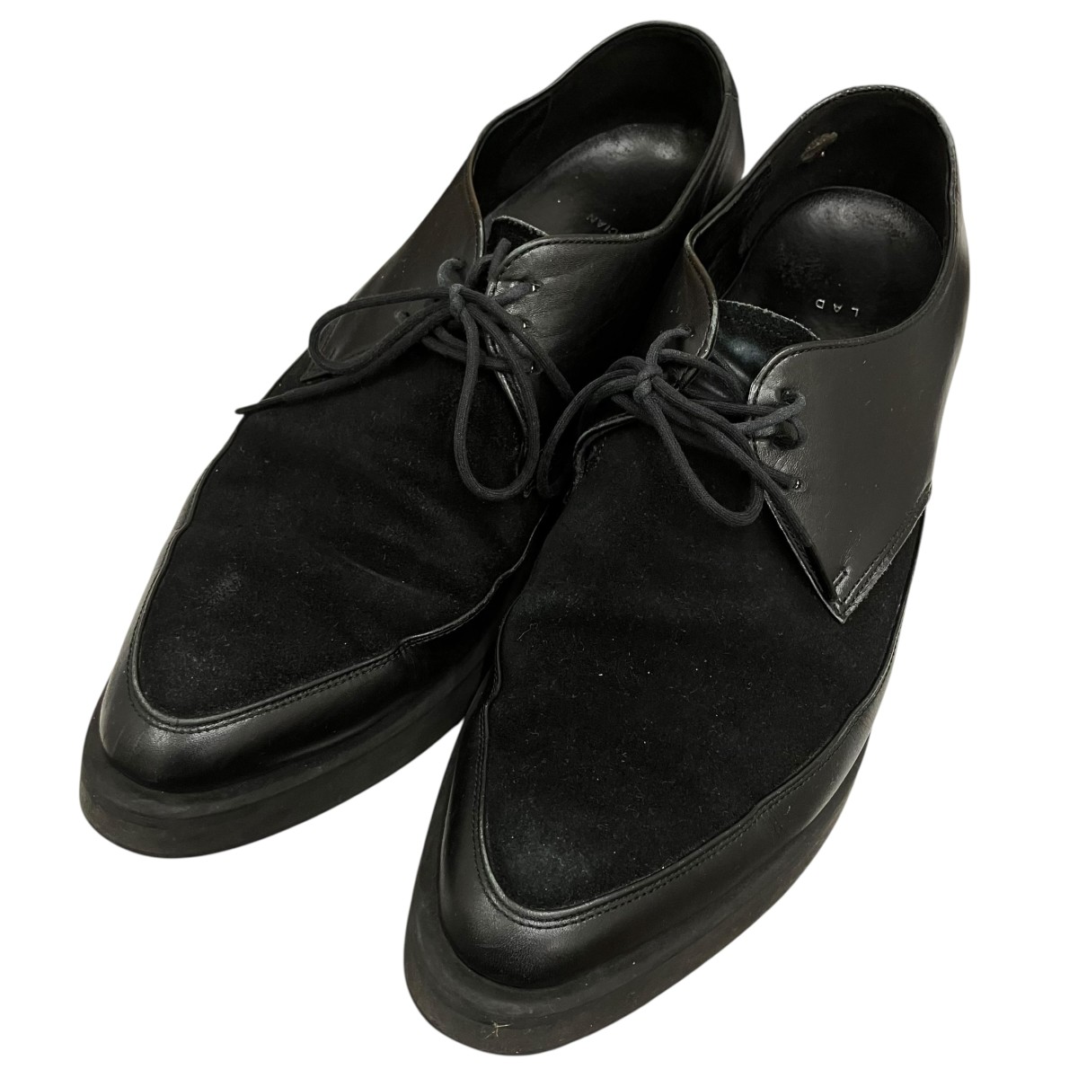 【中古】LAD MUSICIAN カウレザーシューズ 2220-911 黒いこと 大きさ：42(約25.5~26.0糎) 【300526】（ラッドミュージシャン）