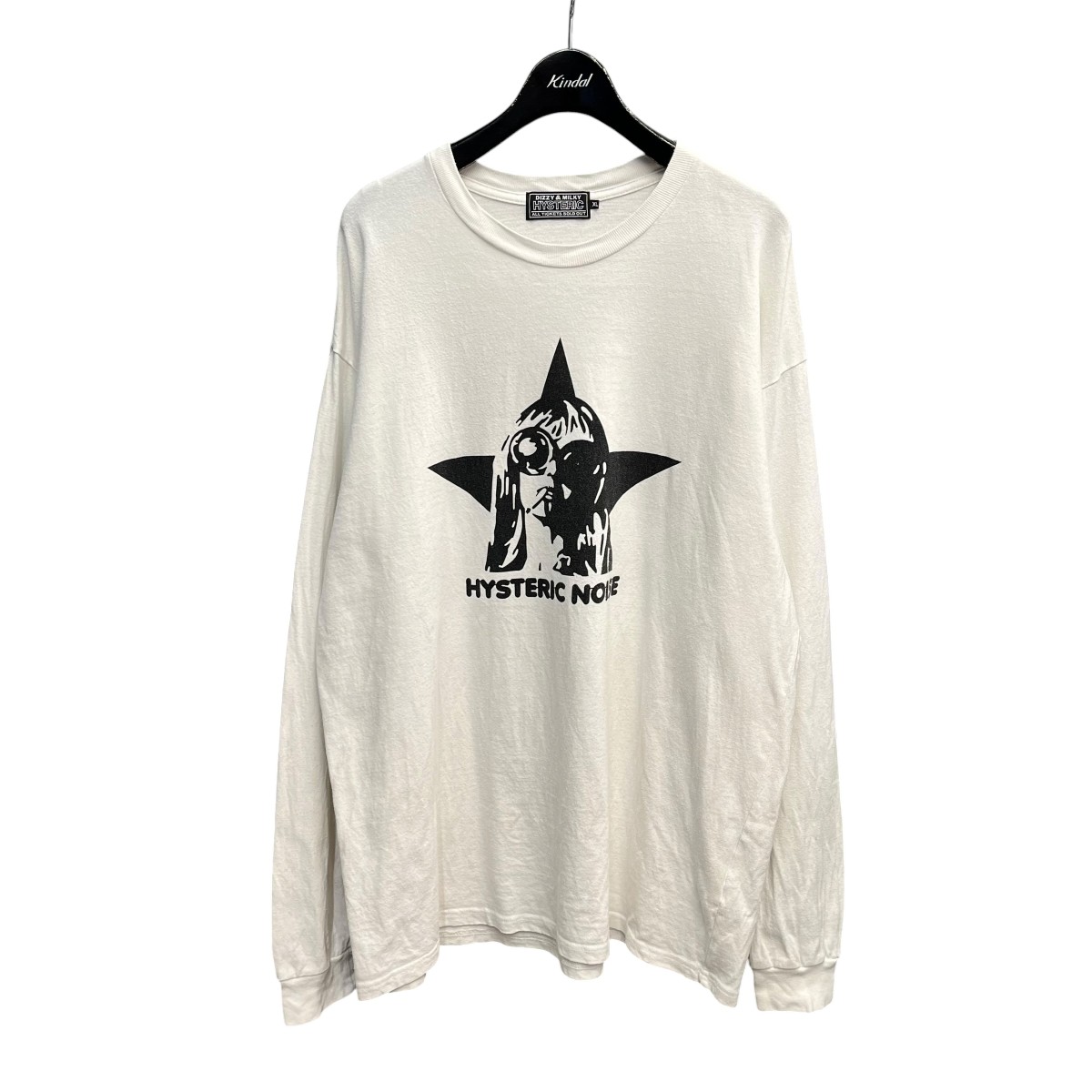 【中古】Hysteric Glamour HYSTERIC NOISE ティーシャツ ロングスリーブカットソー 02253CL04 白いこと 大いさ：XL 【290526】（ヒステリックグラマー）