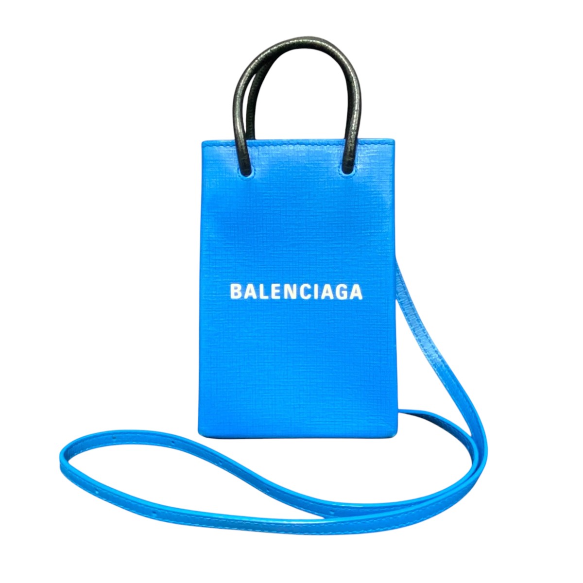 【中古】BALENCIAGA 買い出し 電話機保持者 593826 青碧 【290526】（バレンシアガ）