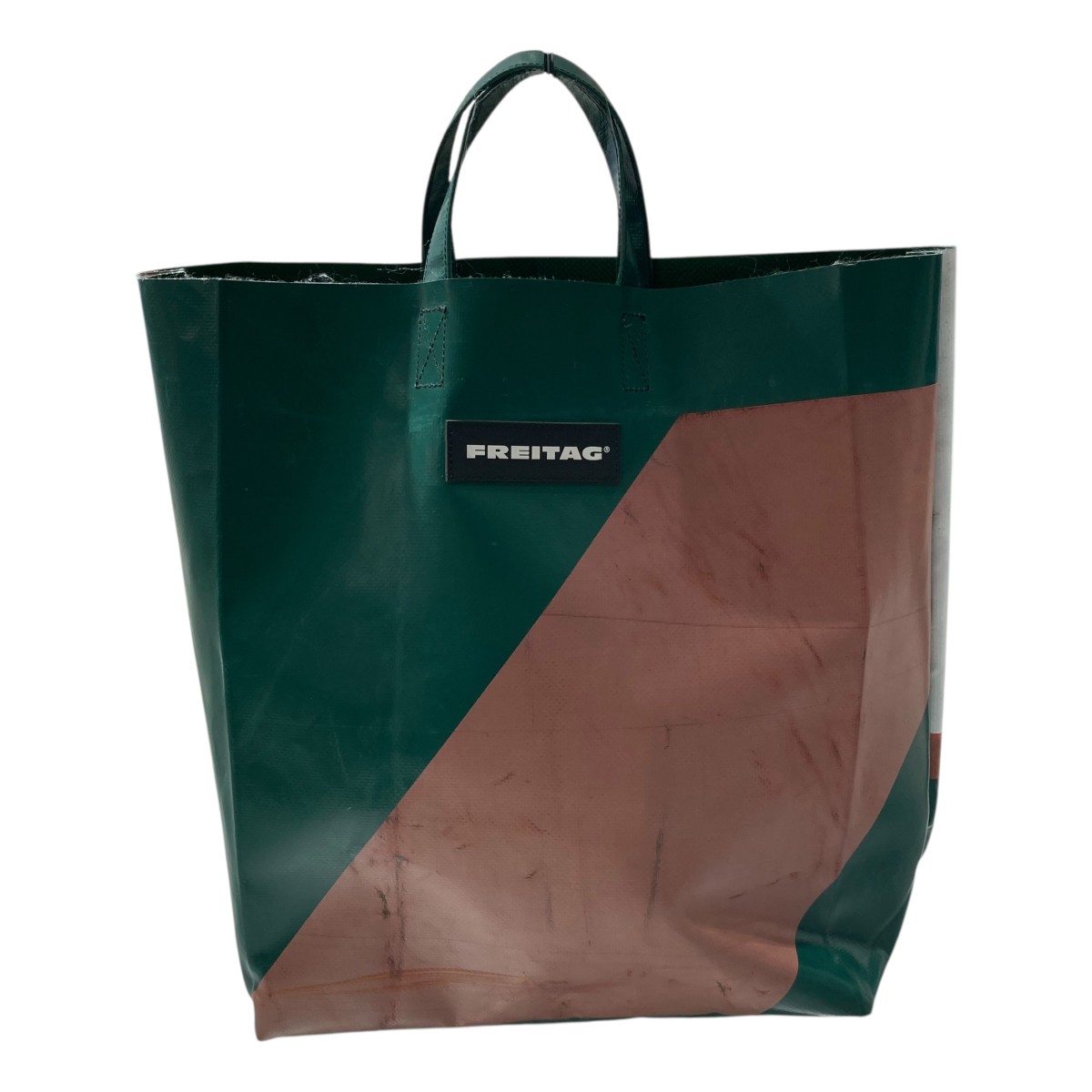 【中古】FREITAG F52 MIAMI VICE トートバッグ 緑であること×サクラ色 【300526】（フライターグ）