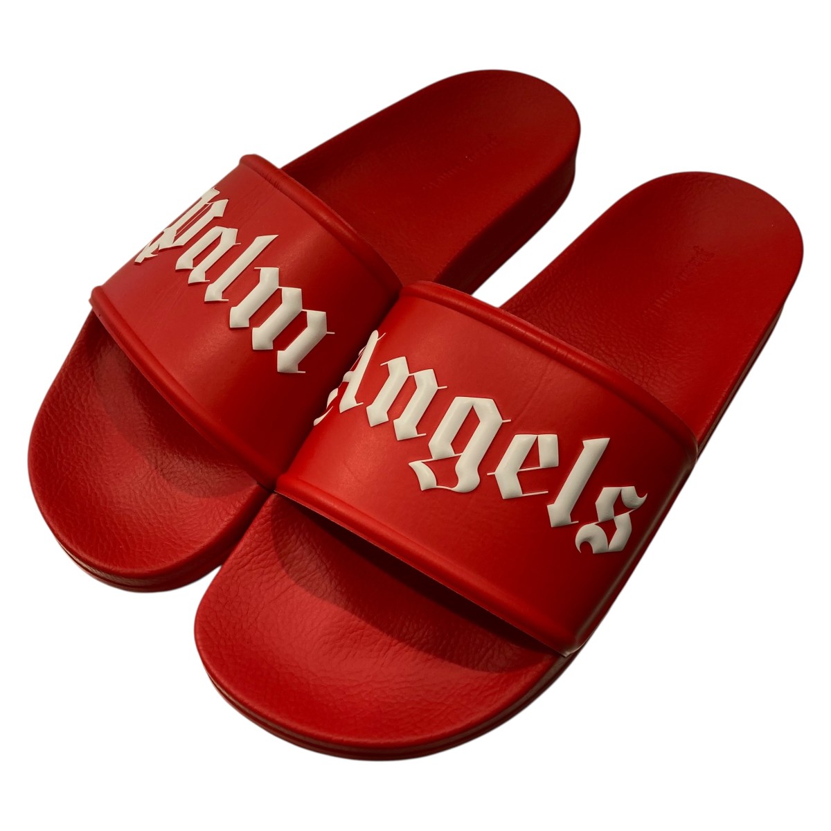 【中古】Palm Angels ロゴシャワーサンダル PAIC001C99PLA 赤いこと 大いさ：43(約28糎) 【300526】（パームエンジェルス）