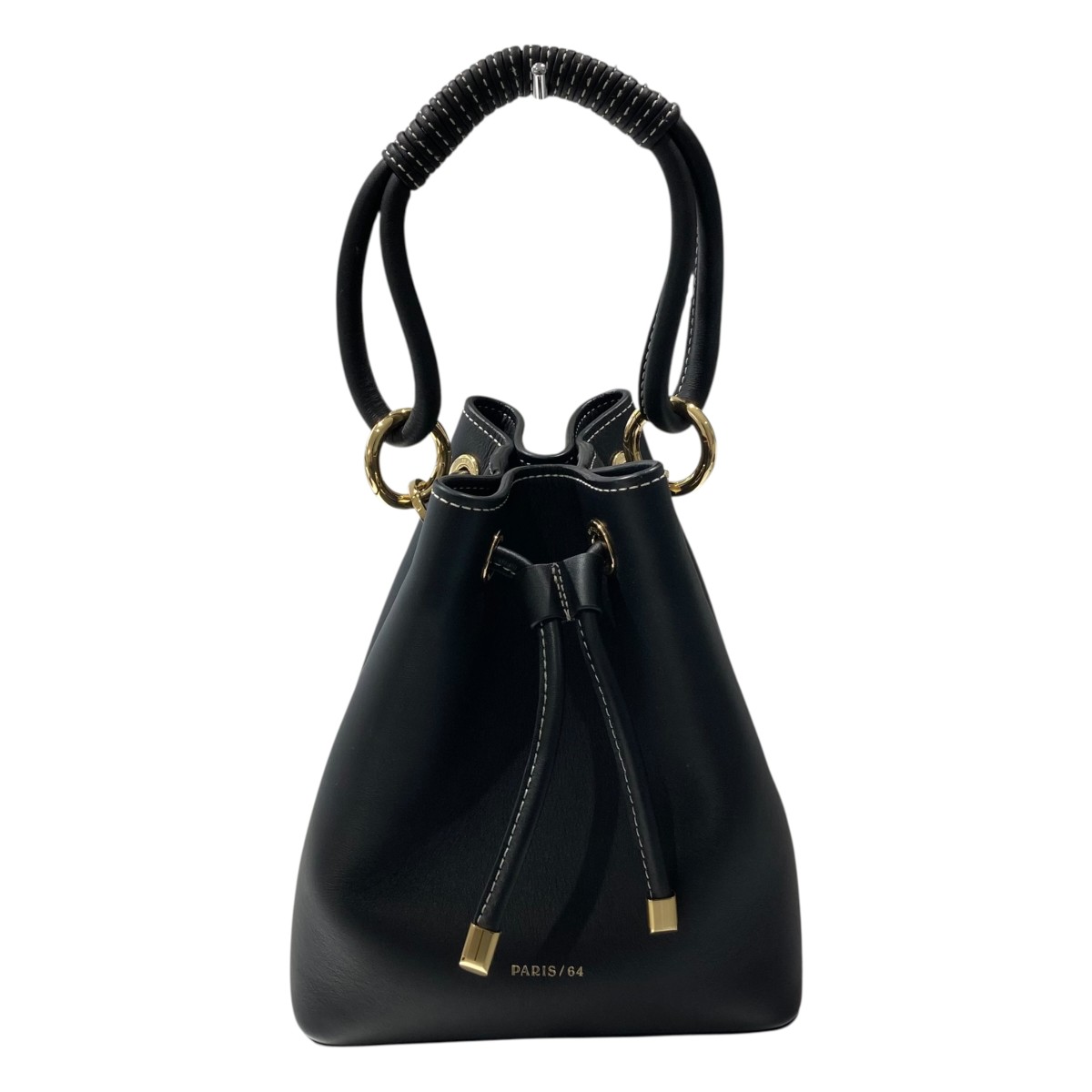 【中古】PARIS／64 STUDIO BLACK 2WAYショルダーバッグ 黒いこと 【300526】（光の都市64）