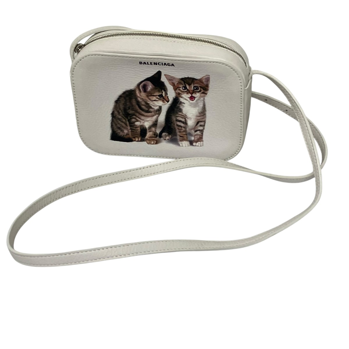 【中古】BALENCIAGA エブリデイキャットカメラバッグ 白いこと 大いさ：- 【300526】（バレンシアガ）