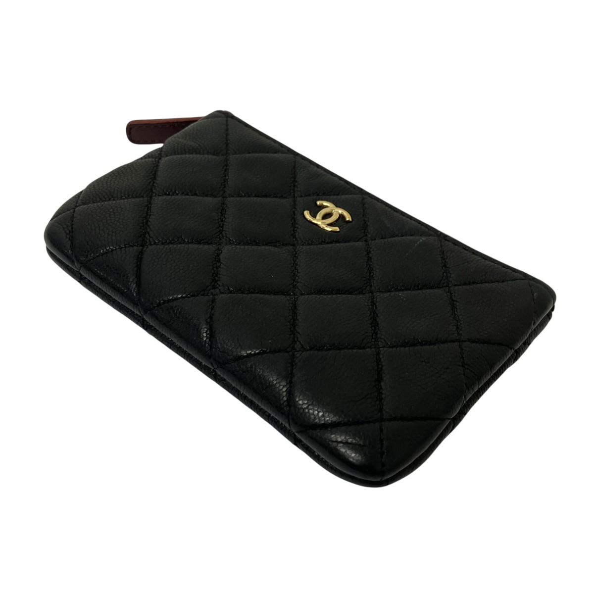 【中古】CHANEL キャビア人はだ ジップポーチ 黒いこと 大いさ：- 【300526】（シャネル）