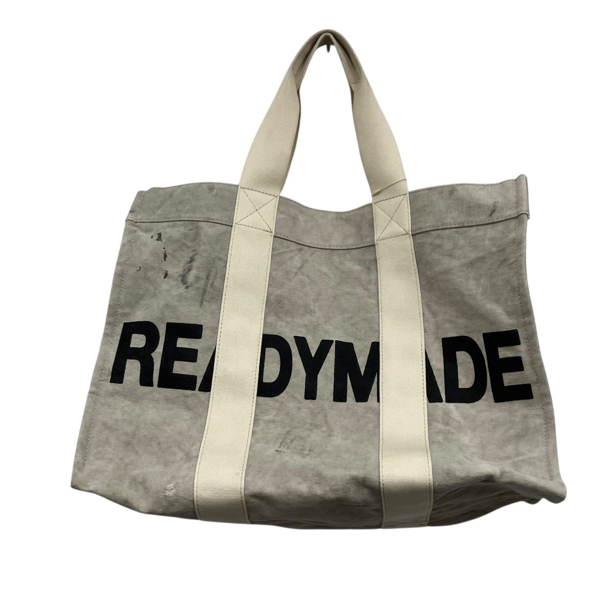 【中古】READYMADE トートバッグ 白いこと 大きさ：- 【300526】（小母さんお手伝いさん）