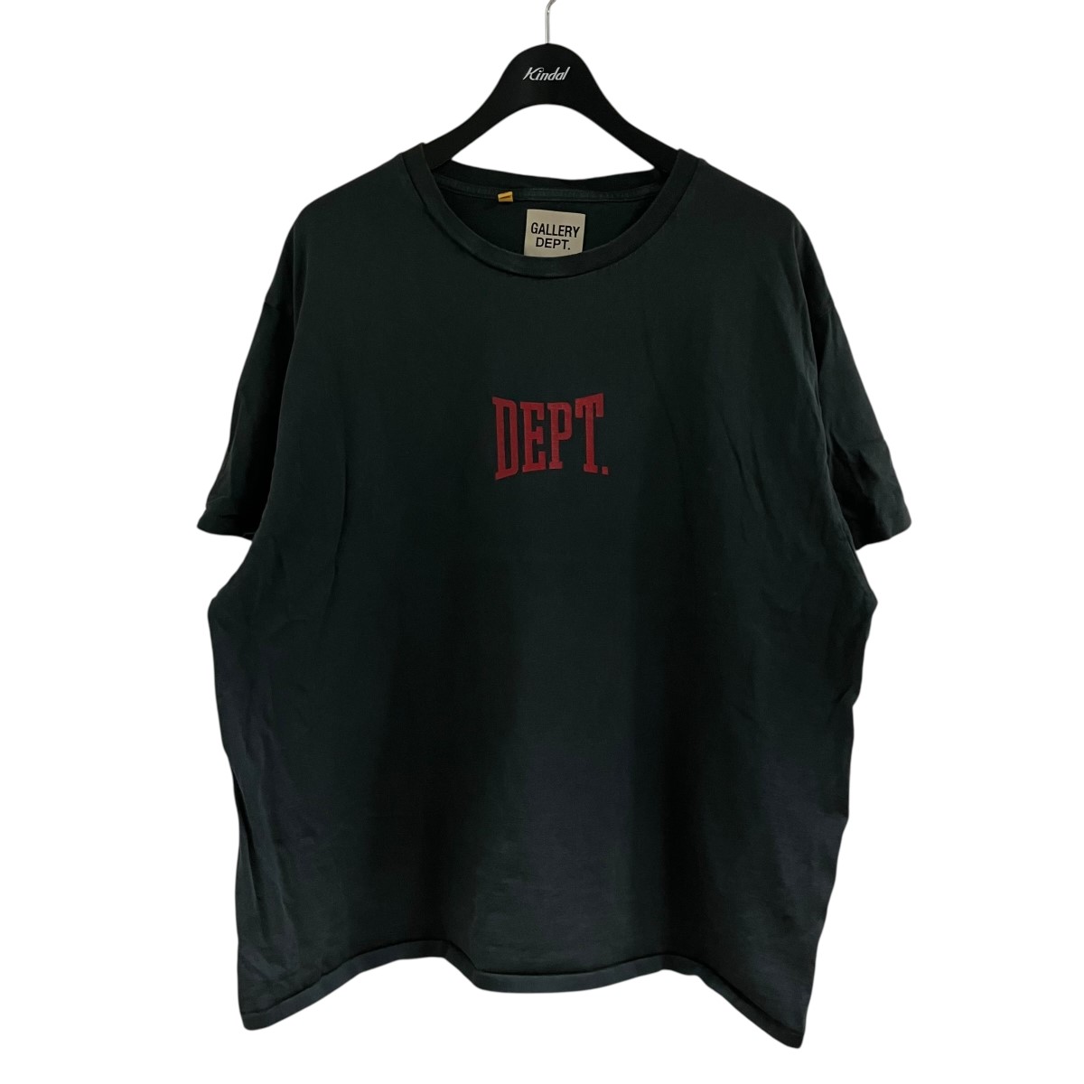 【中古】GALLERY DEPT 向こう正面ロゴタイプティーシャツ 黒いこと 大いさ：L 【300526】（美術館 デプト）