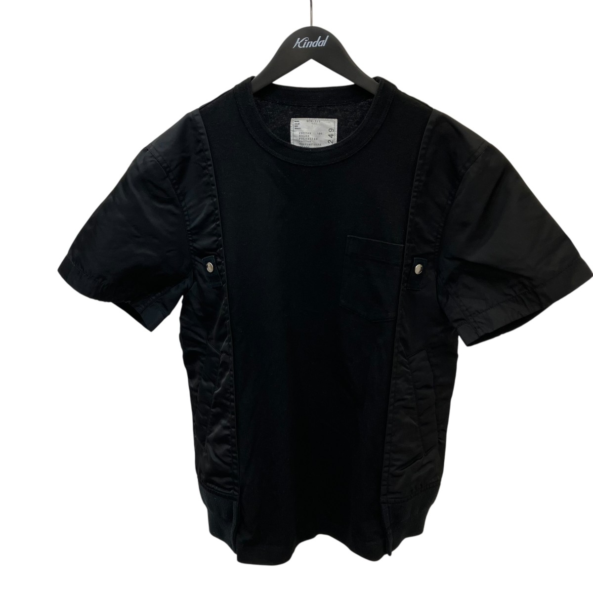 【中古】sacai 半袖カットソー SCM249 黒いこと 大きさ：1 【300526】（サカイ）