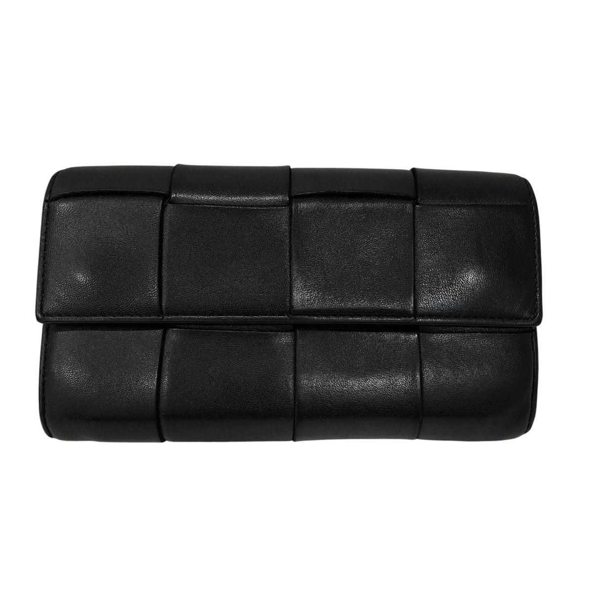 【中古】BOTTEGA VENETA 長紙入れ 黒いこと 【300526】（ボッテガヴェネタ）