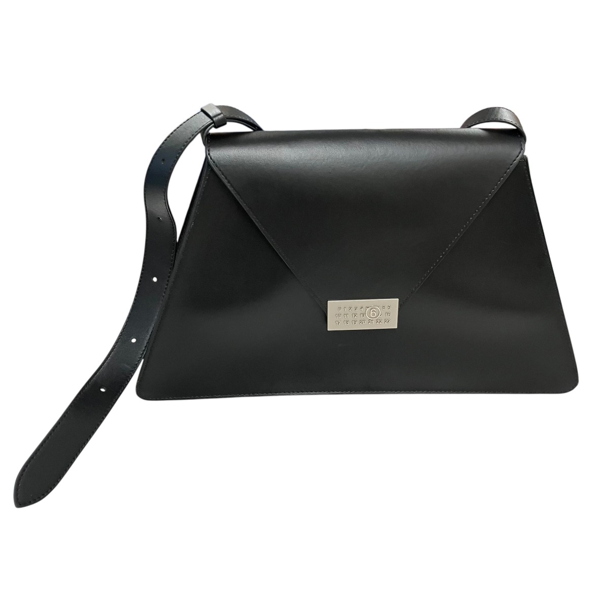 【中古】MM6 Maison Margiela ニューメリックレザーショルダーバッグ 黒いこと 大きさ：FREE 【300526】（マルタンマルジェラ）
