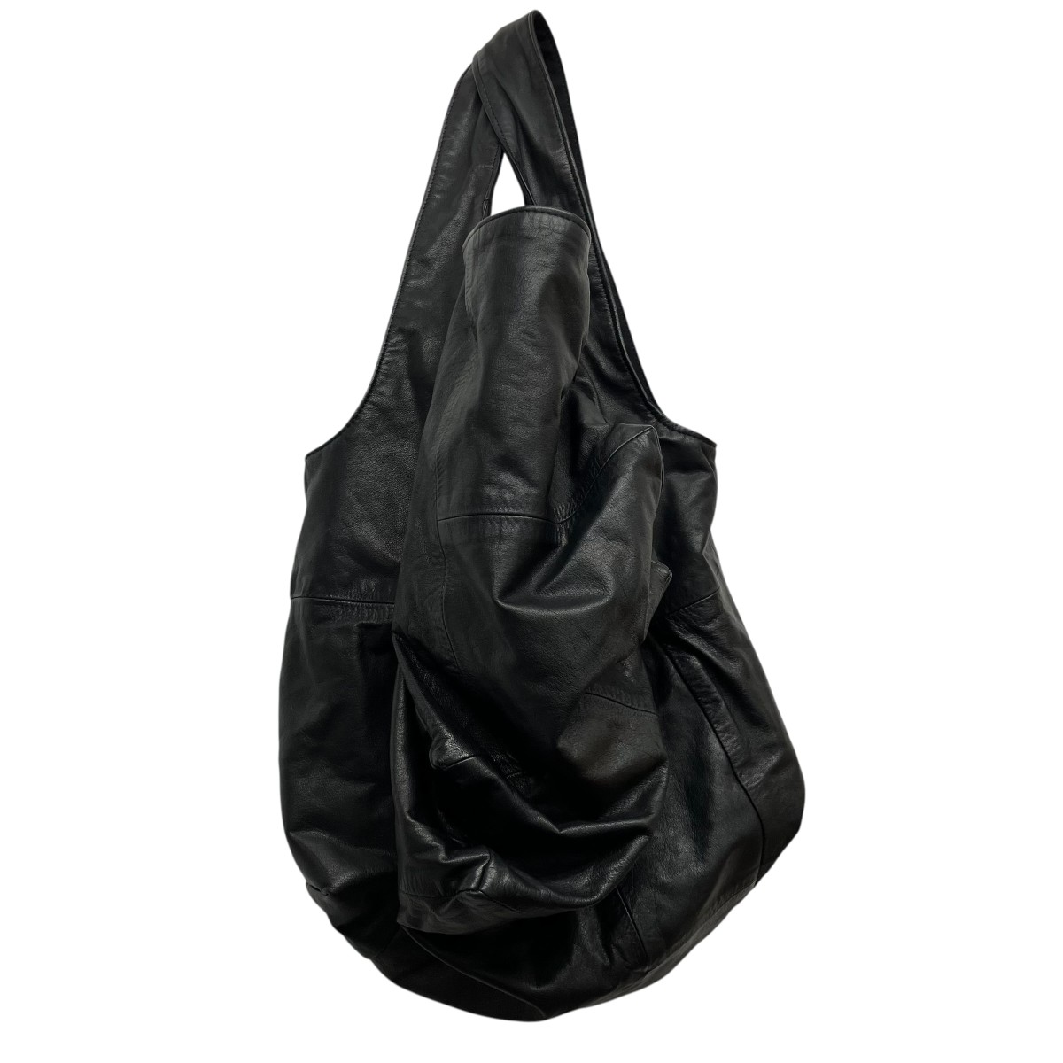 【中古】discord Yohji Yamamoto レザートートバッグ DR-I30-831 黒いこと 大きさ：FREE 【300526】（ディス吊りひも ヨウジヤマモト）