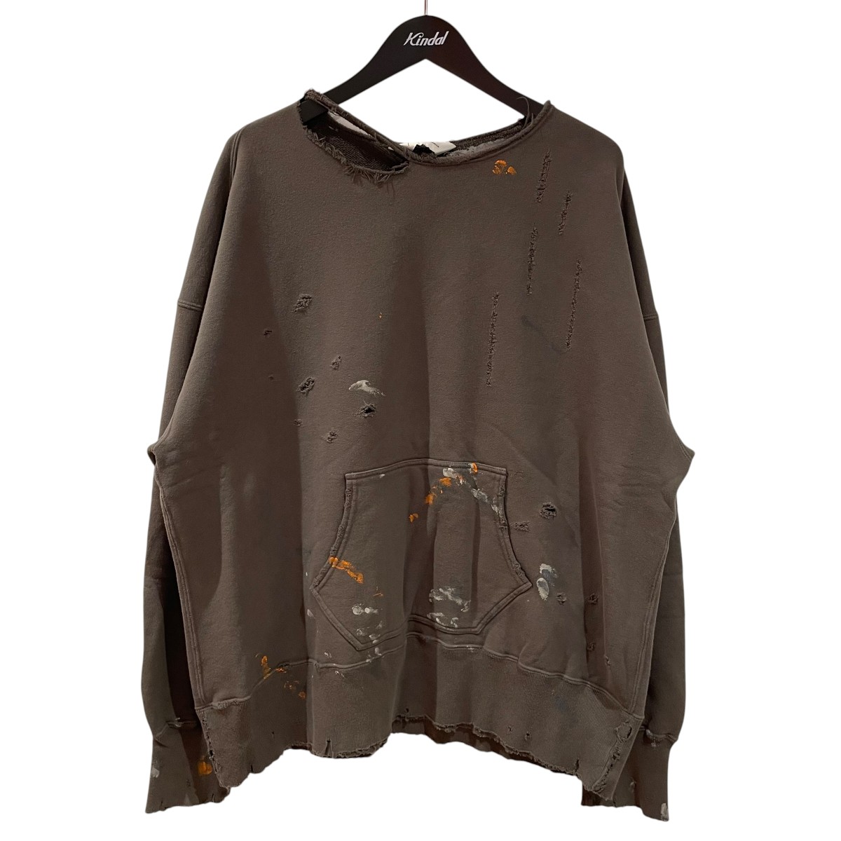 【中古】ANCELLMHOODIE CUTOFF CRASH SWEAT SHIRT スウェット ANC-CT31 ブラウン サイズ：2【価格見直し】｜ブランド古着のカインドオル 14,731円