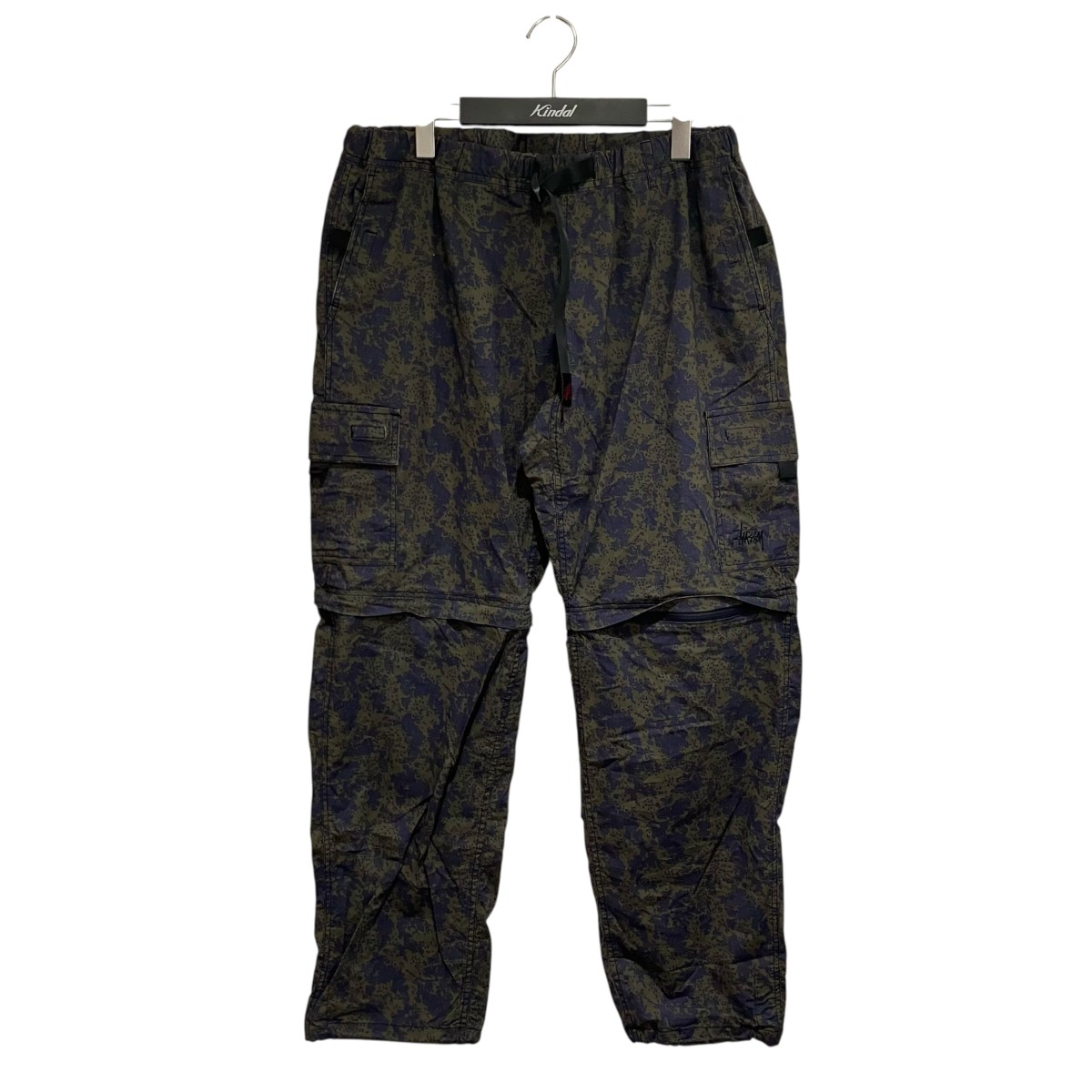 【中古】stussy×GRAMICCI CARGO ZIP OFF PANTS ズボン下 GMP-20S03M カーキ 大いさ：XL 【300526】（ステューシー×グラミチ）