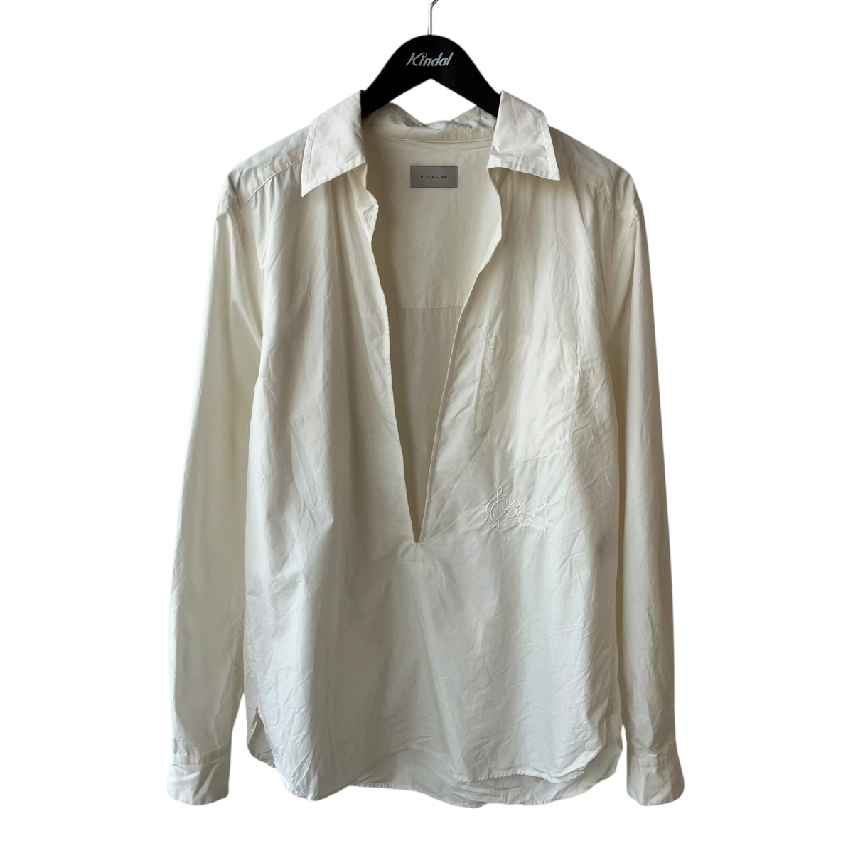 【中古】BED J．W． FORD Skipper Shirt プルオーバー 24AW-B-BL05 白いこと 大きさ：1 【310526】（寝台ジェラルド・r・フォード）
