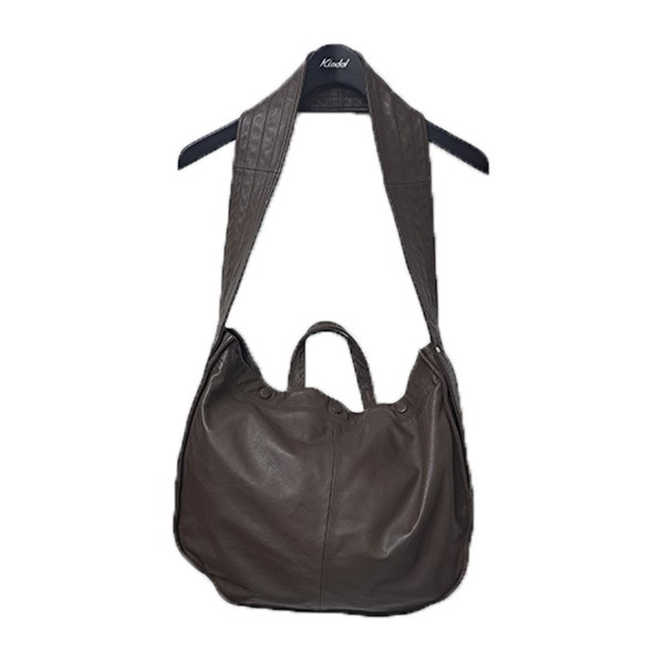 【中古】CCU TOBY WIDE SHOULDER BAG なめし革ショルダーバッグ BG-06-COW 赤銅色 【300526】（シーシーユー）