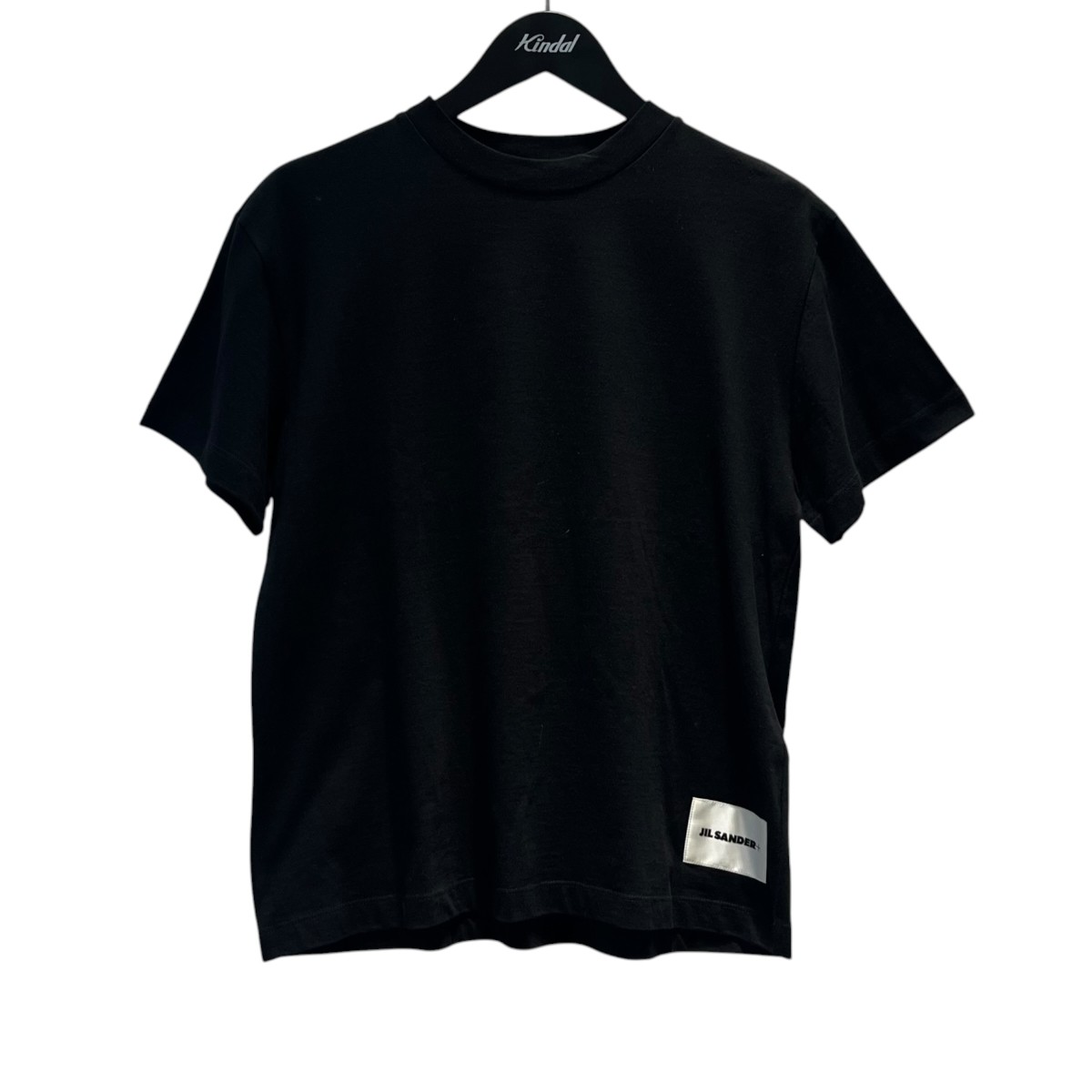 【中古】JIL SANDER 裾ロゴタイプ目論む ティーシャツ J40GC0001 黒いこと 大いさ：S 【300526】（ジルサンダー）