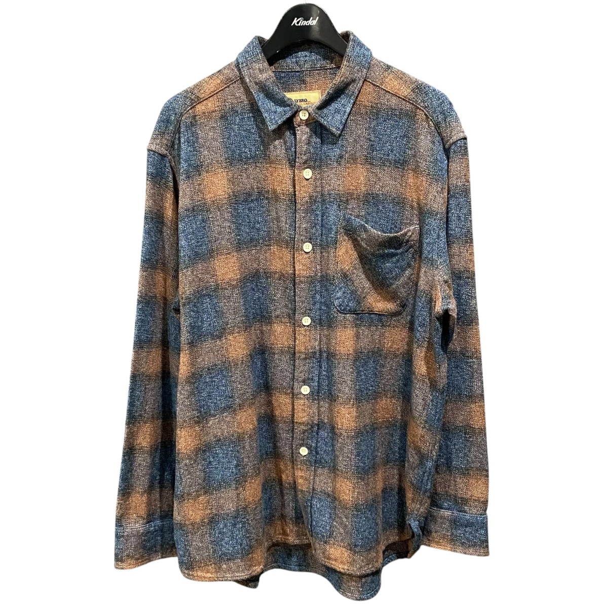 【中古】NIGEL CABOURN LYBRO WORK SHIRT CHECK 8051-13-10010 米国海軍×赤銅色 大きさ：52 【300526】（ナイジェルケーボン ライブロ）