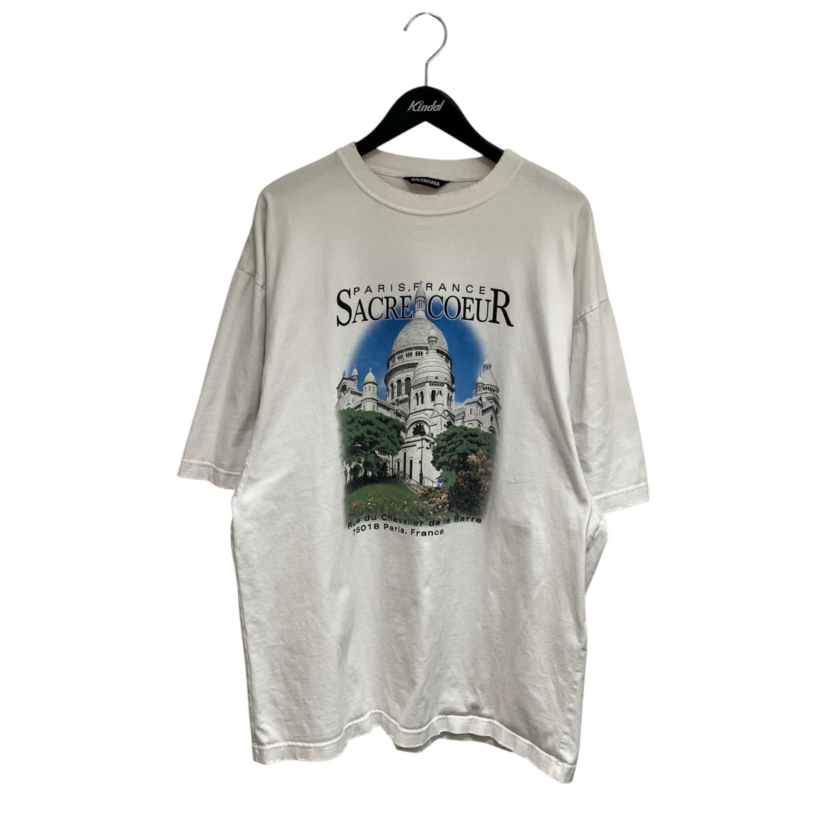 【中古】BALENCIAGA 21SS Sacre Coeur 美術細工物 刷り上げる 半袖プルオーバー 641614 白いこと 大きさ：XXS 【300526】（バレンシアガ）