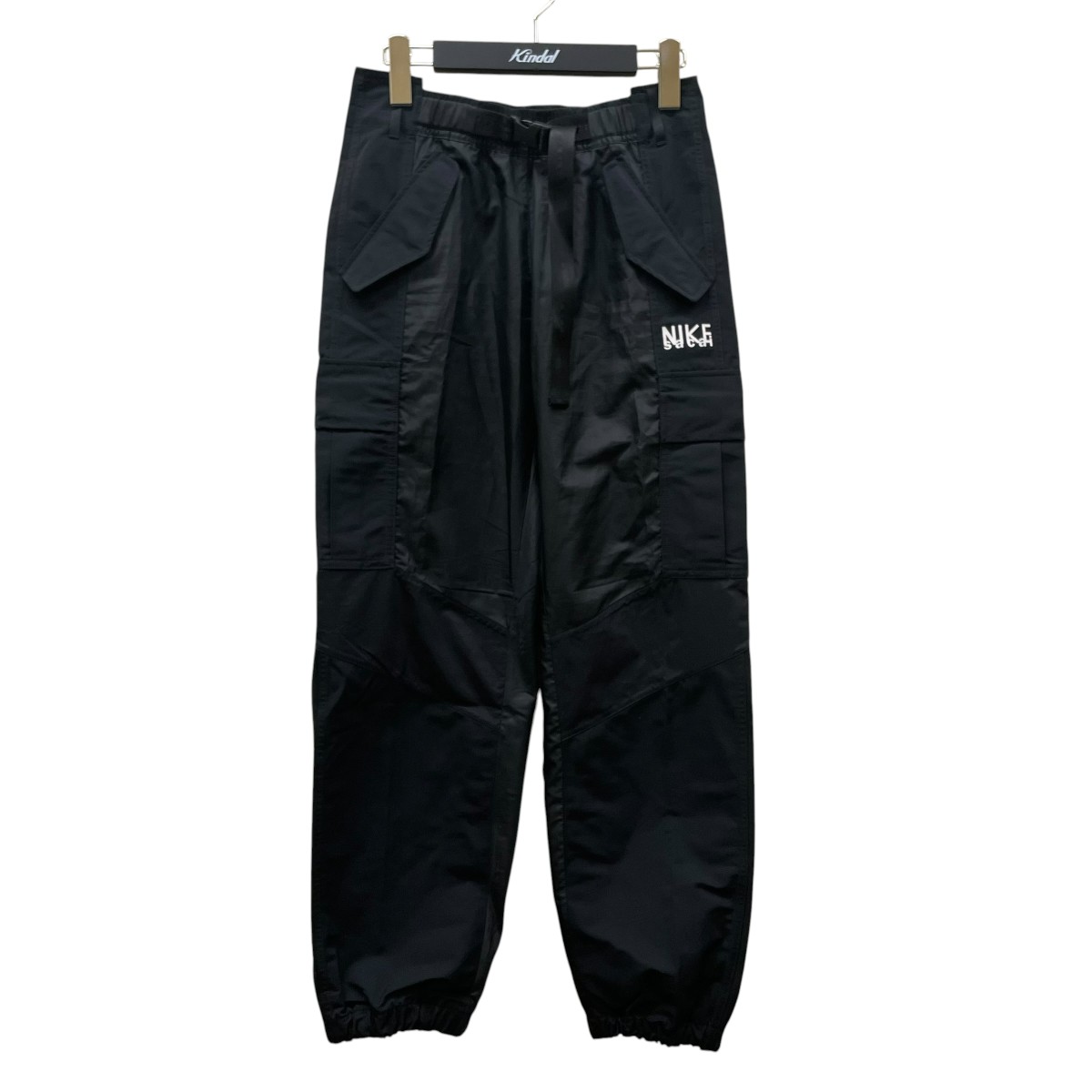 【中古】NIKE×sacai ナイロンズボン下 DQ9061 010 黒いこと 大きさ：S 【300526】（ナイキ×サカイ）