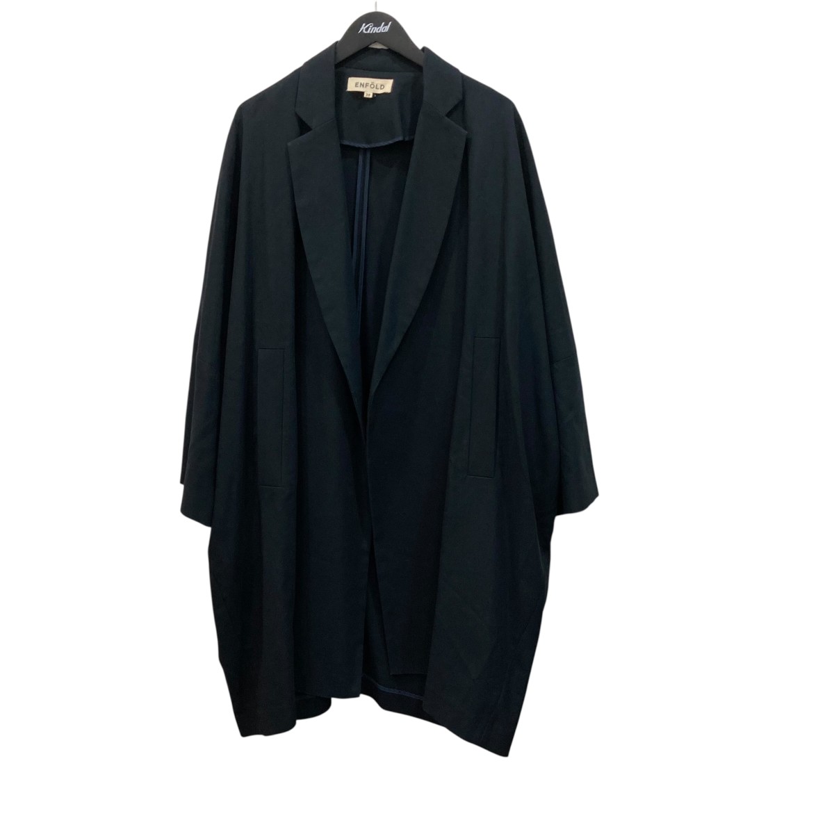 【中古】ENFOLD ファインコットンワイドボックスコート 3009S1301040 米国海軍 大きさ：38 【300526】（エンフォルド）