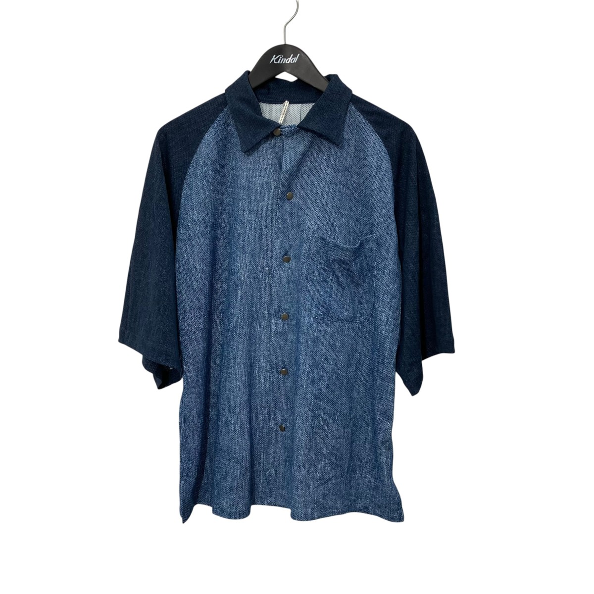 【中古】M’S BRAQUE 半袖プルオーバー 231318 青色 大きさ：40 【300526】（エムズ 黒いこと）
