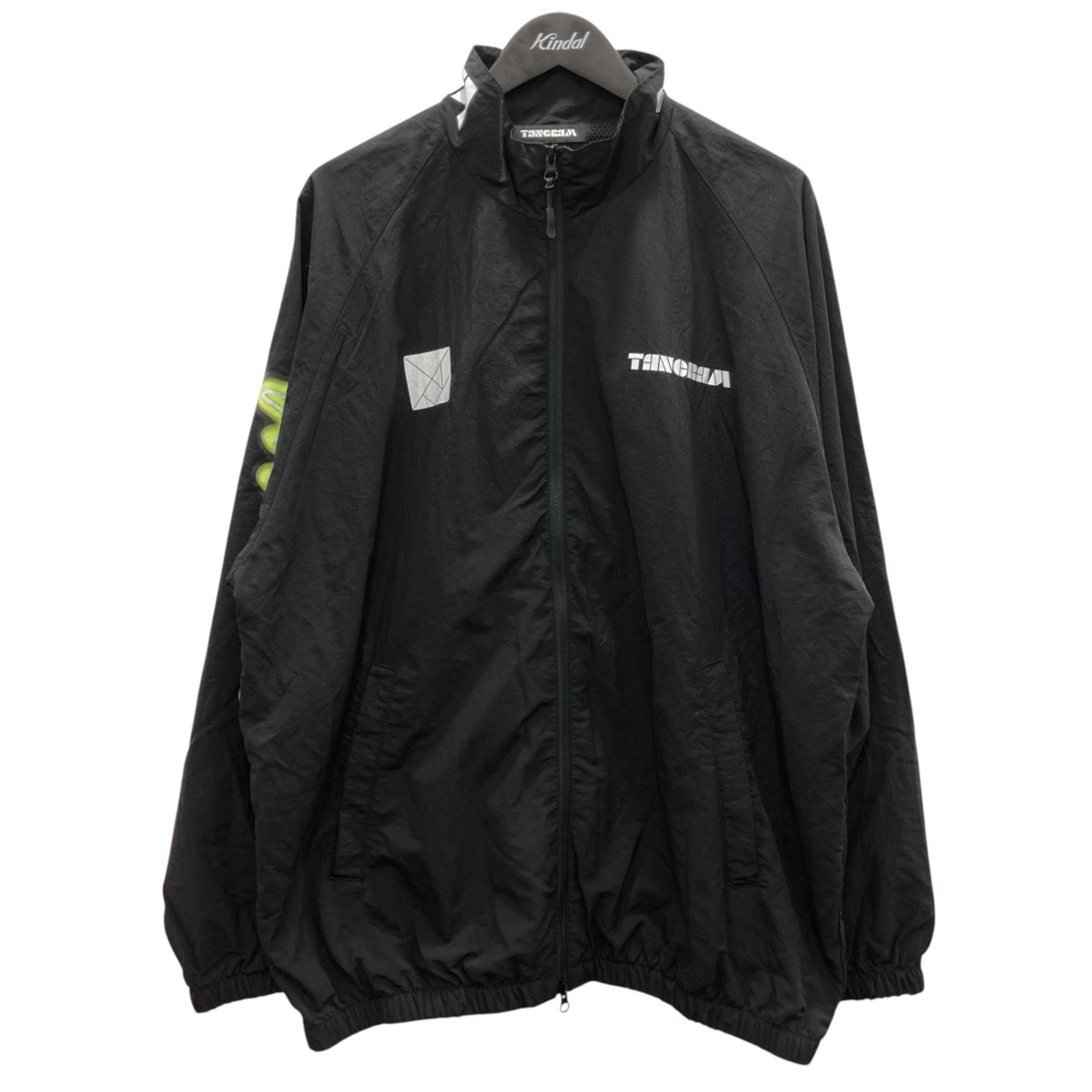 【中古】TANGRAM　26SS NEON LOGO NYLON TRAINING JACKET トラックジャケット TGAMB34 ブラック サイズ：XL 【310526】（タングラム）｜ブランド古着のカインドオル