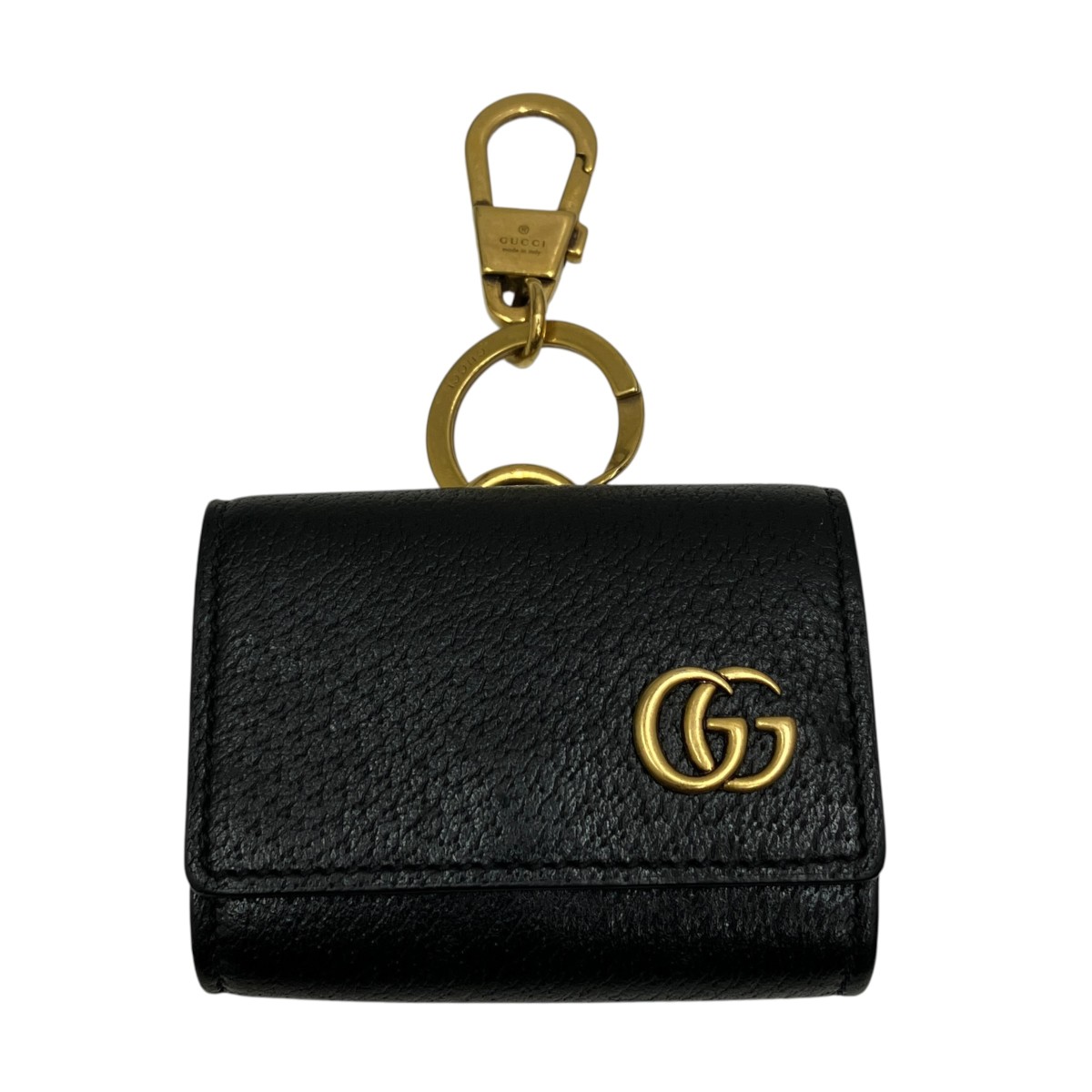 【中古】GUCCI GGマーモント レザーイヤホンケース 645117 黒いこと 【310526】（グッチ）