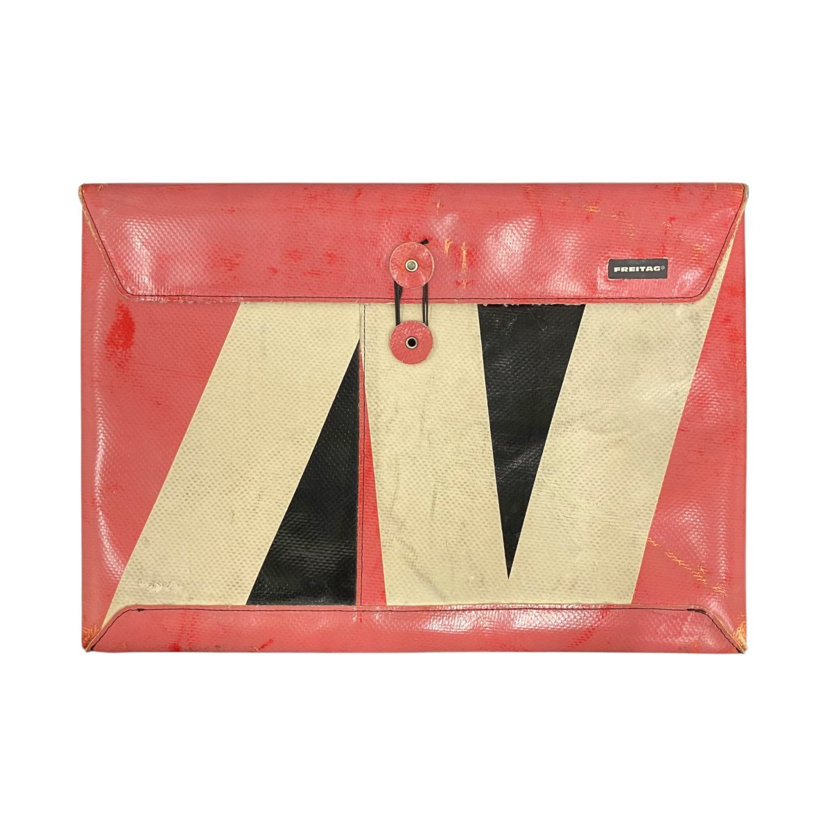 【中古】FREITAG F411 SLEEVE for Laptop クラッチペダル御徒面子 サクラ色×ベージュ×黒いこと 【310526】（フライターグ）