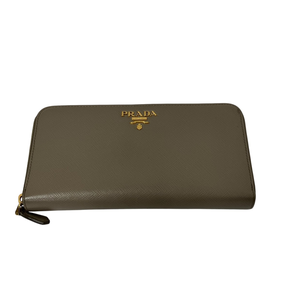 【中古】PRADA 金入れ 1ML506 グレージュ 【310526】（プラダ）