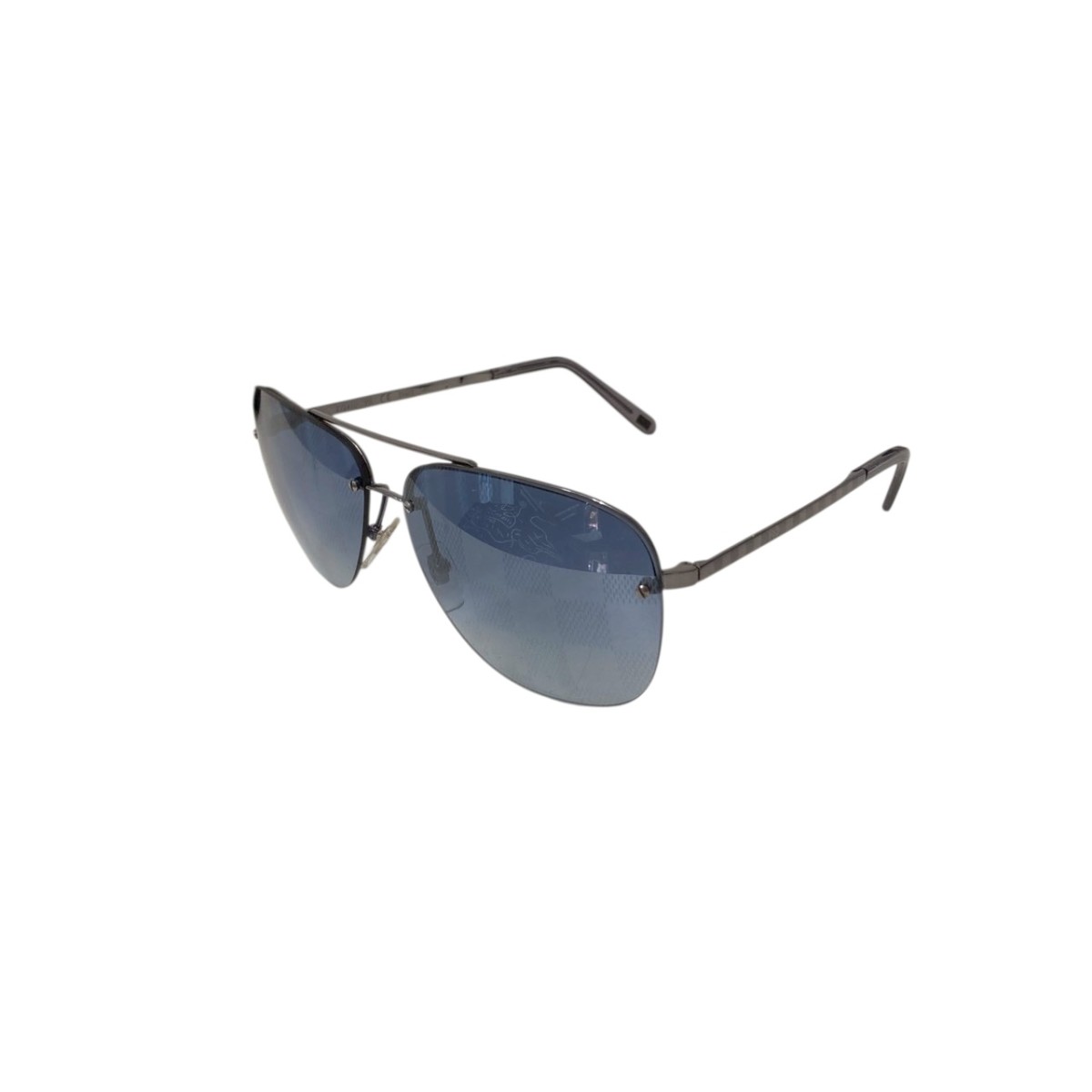 【中古】LOUIS VUITTON　ダミエ ソコア サングラス Z1241U シルバー&times;ブルー サイズ：59□13-140 【310526】（ルイヴィトン）｜ブランド古着のカインドオル