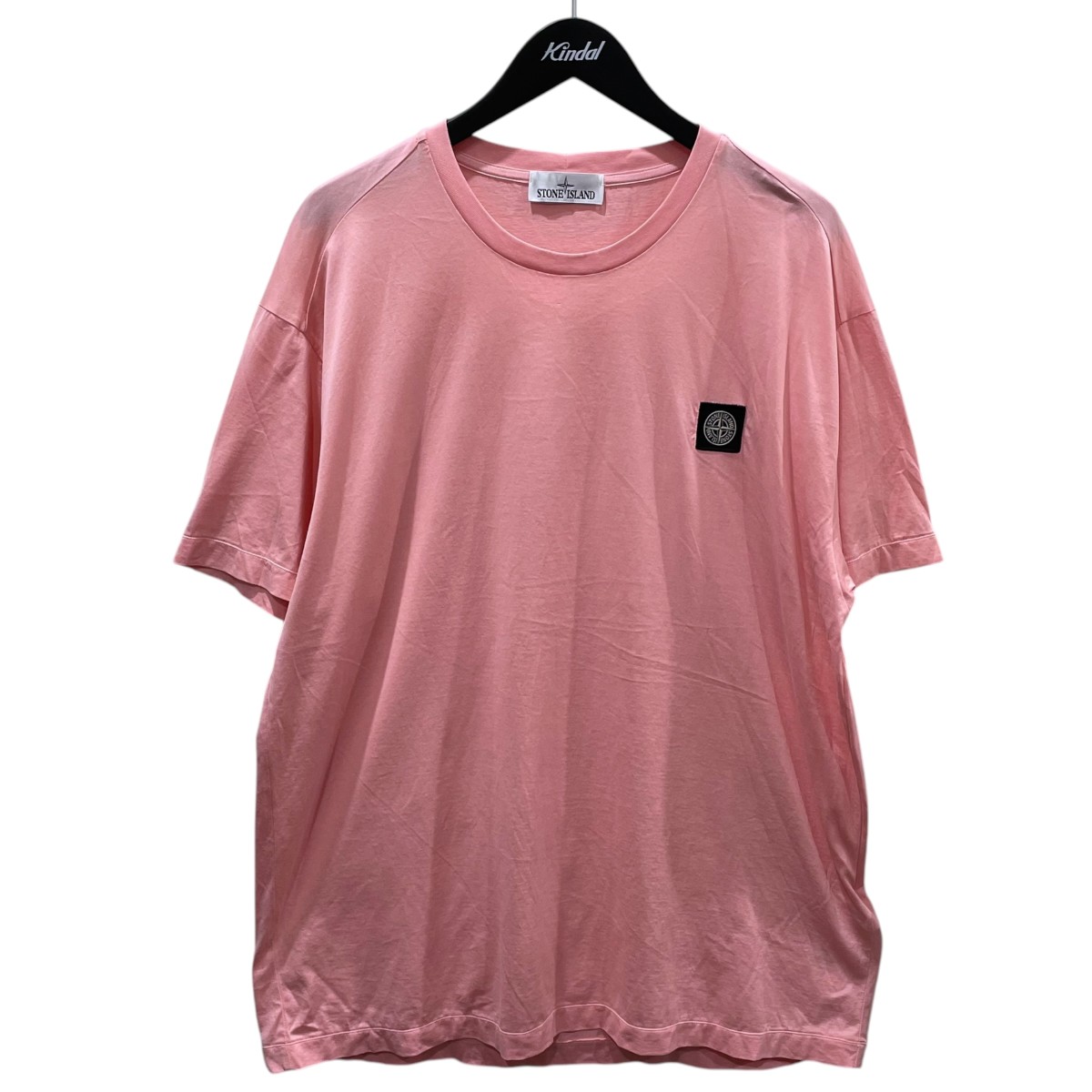 【中古】STONE ISLAND 24SS 羅針盤継ぎ切れ 労働者の一団のど首ティーシャツ CREWNECK T-SHIRT 101524113 サクラ色 大いさ：3XL 【310526】（ストーンアイランド）