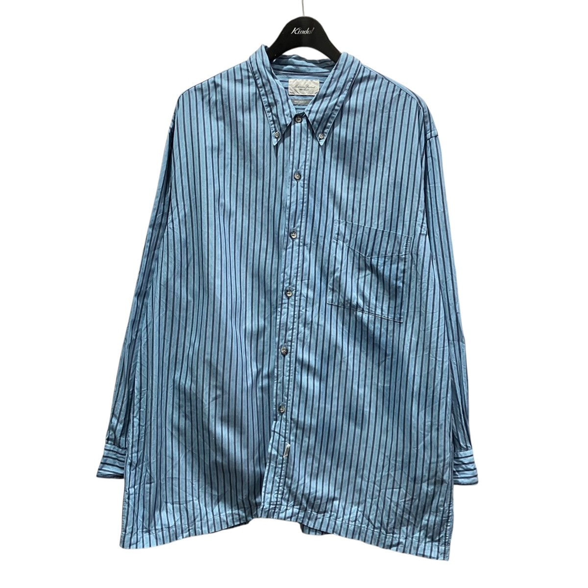 【中古】Marvine Pontiak Shirt Makers 縞模様ティーシャツ 青碧 大いさ：FREE 【310526】（マーヴィンポンティアックシャツメイカーズ）
