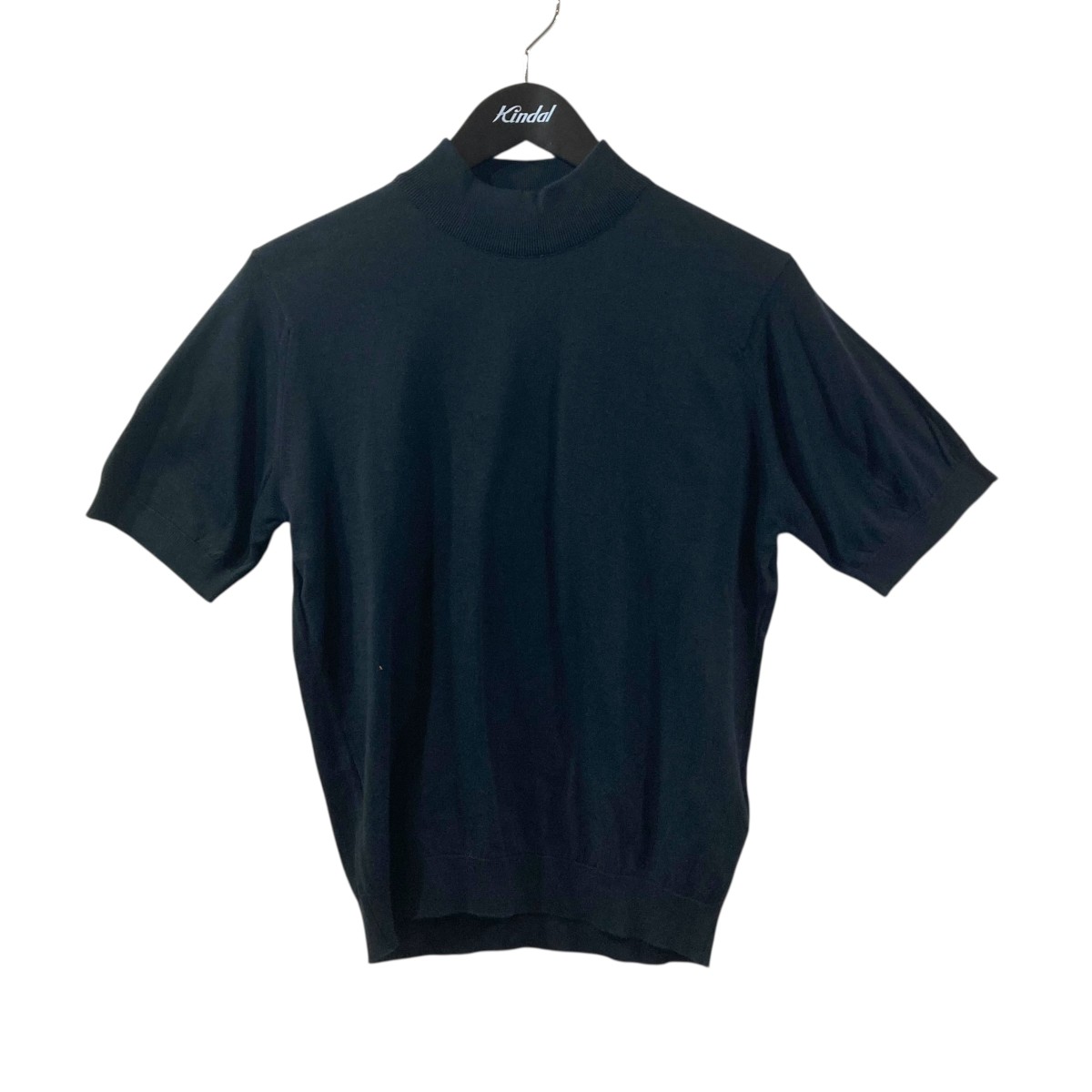 【中古】JOHN SMEDLEY ハイネック 半袖編み物 黒いこと 大きさ：xs 【310526】（ジョンスメドレー）
