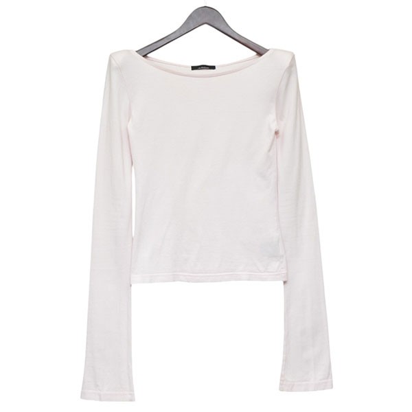 【中古】Ans Dotsloevner　shoulder tops　パットロングスリーブTシャツ ピンク サイズ：表記なし 【310526】（アンス ドッツローヴナー）｜ブランド古着のカインドオル