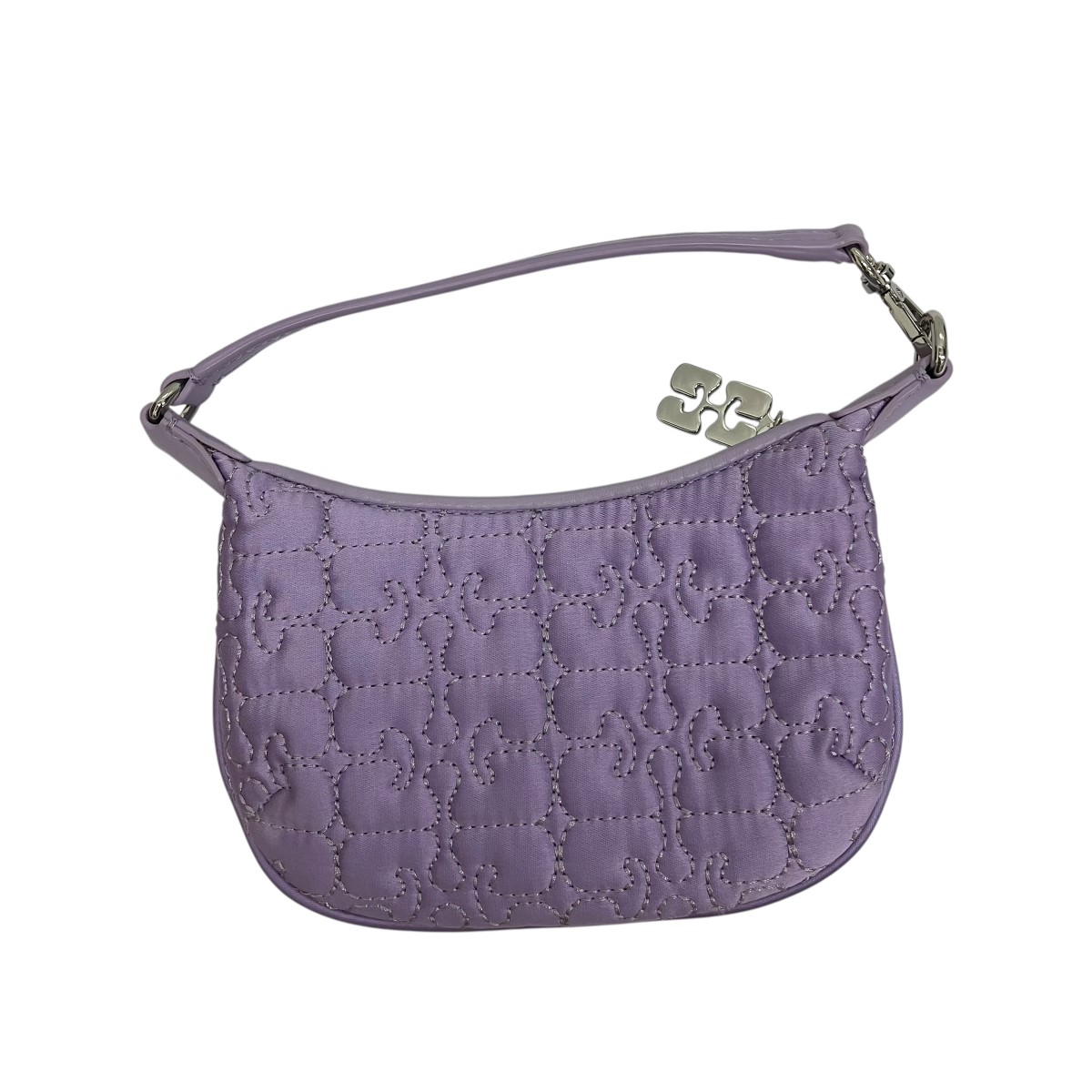 【中古】Ganni BUTTERFLY MINI FLAT COSMETIC POUCH SATIN ミニ合財袋 5900 相撲取り草 大いさ：ONE SIZE 【310526】（ガニー）