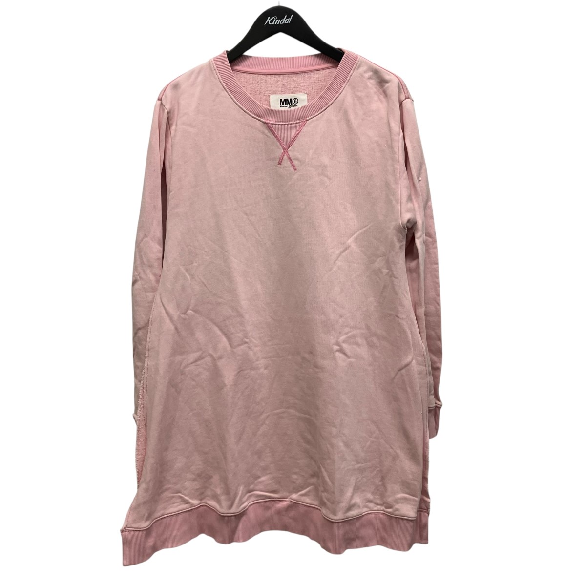 【中古】MM6 Maison Margiela サイドスリットスウェット サクラ色 大いさ：S 【310526】（マルタンマルジェラ）