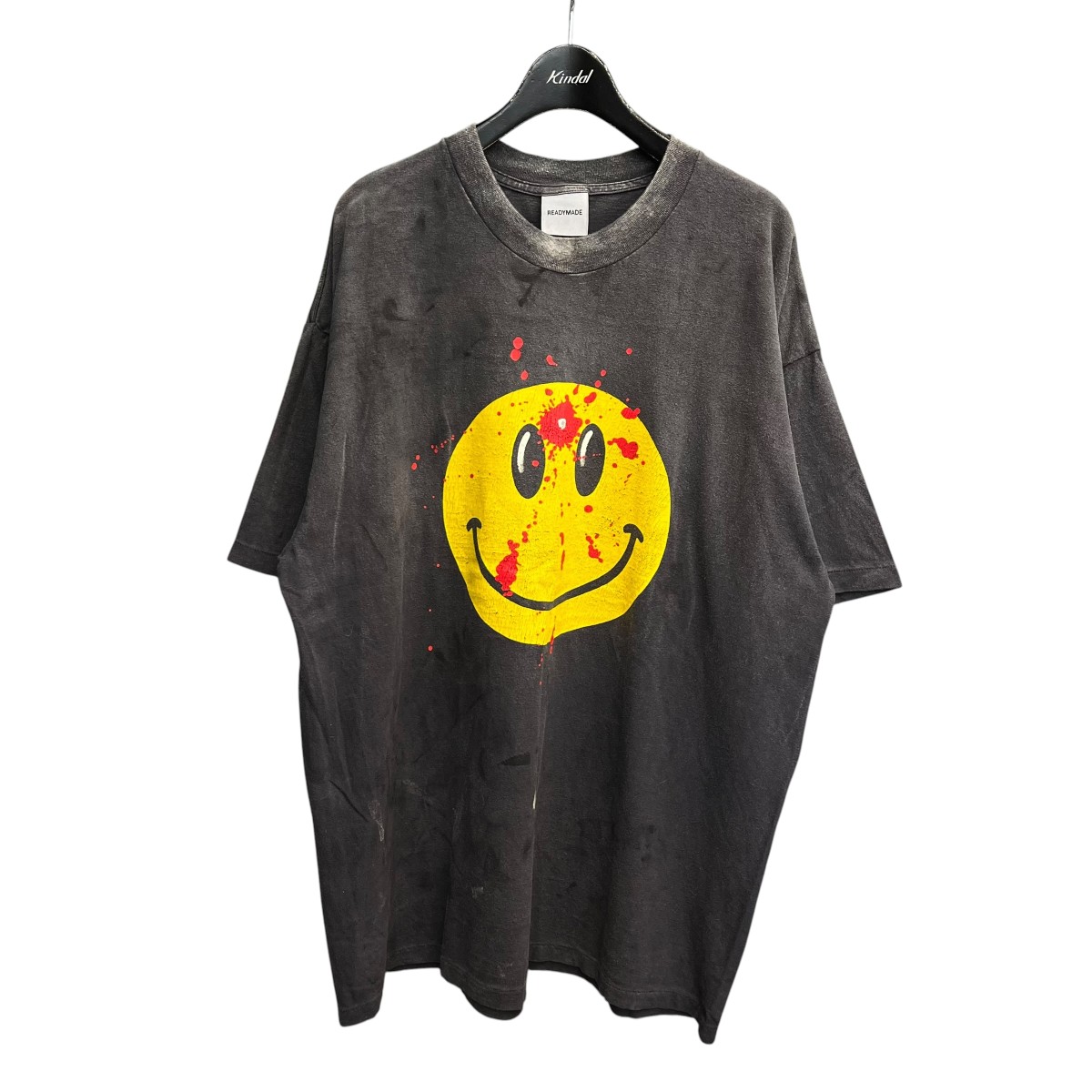 【中古】READYMADE SS T-SHIRT SMILE BLACK 半袖カットソー RE-CO-BK-00-00-279 黒いこと 大きさ：XL 【310526】（小母さんお手伝いさん）