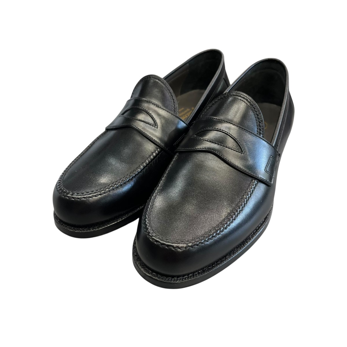 【中古】F．LLI Giacometti コインローファー FG257 黒いこと 大きさ：39 1/2 【310526】（フラッテッリ ジャコメッティ）