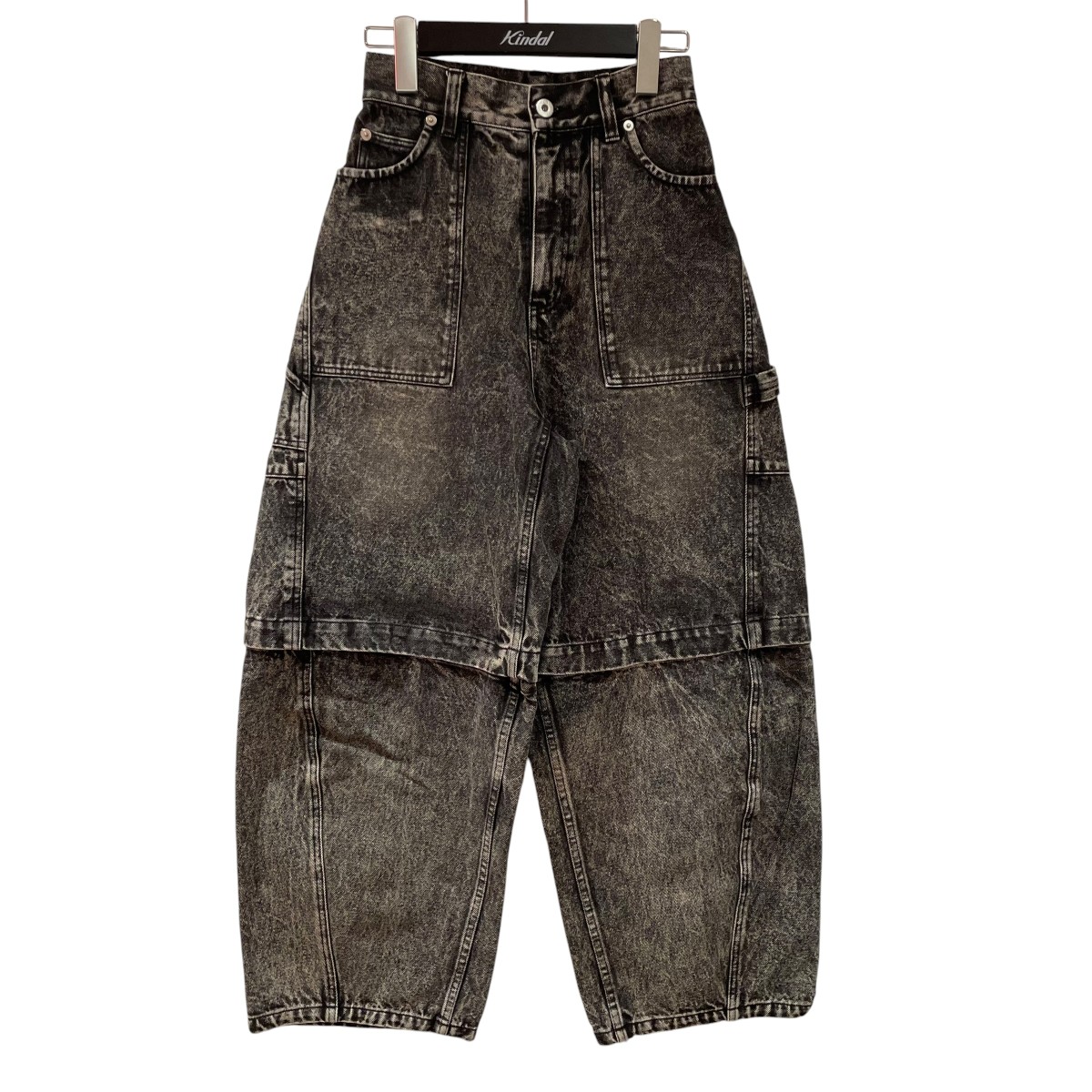 【中古】AMERI MEDI 2WAY REMOVE DENIM PANTS ジーンズズボン下 0225108711160 薄墨色 大いさ：24 【310526】（アメリ）
