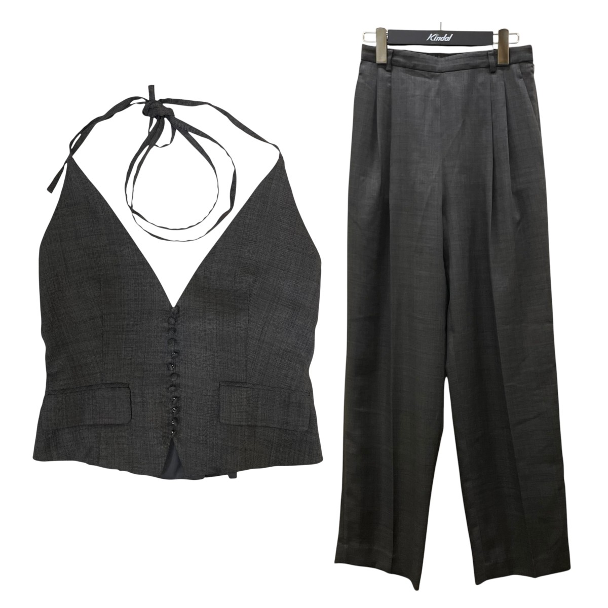 【中古】AMERI MEDI VESTIER SET PANTS セットアップ 0225108921060 薄墨色 大きさ：M 【310526】（アメリ）