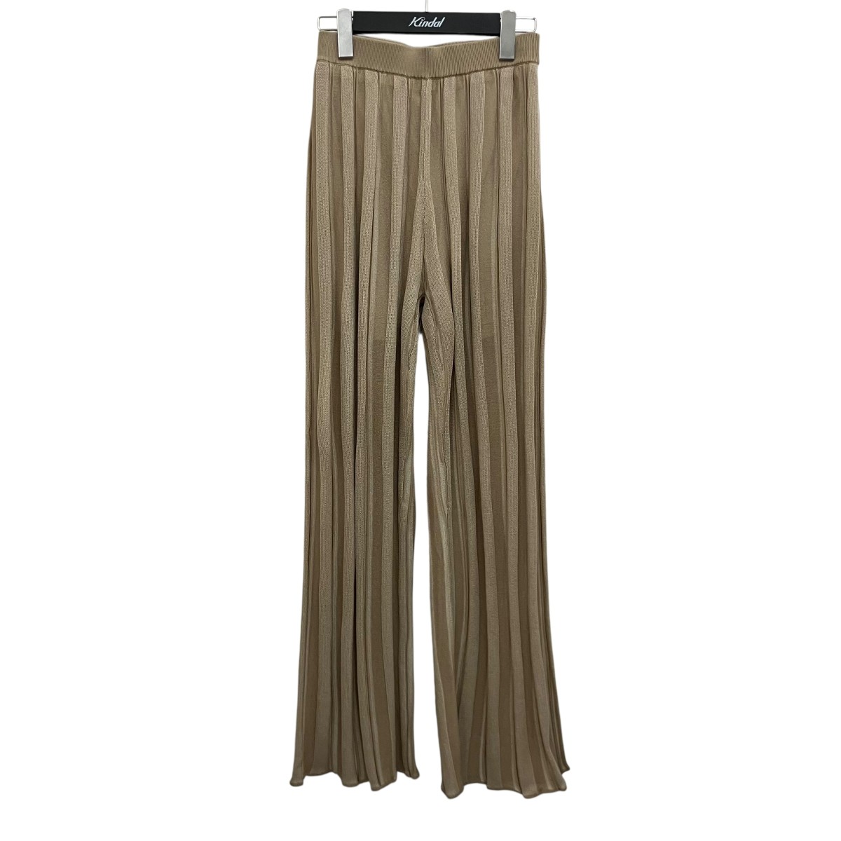 【中古】anuke 【STRIPE KNIT PANTS】 ストライプニットパンツ 62520709 ベージュ 大きさ：38 【310526】（アンヌーク）