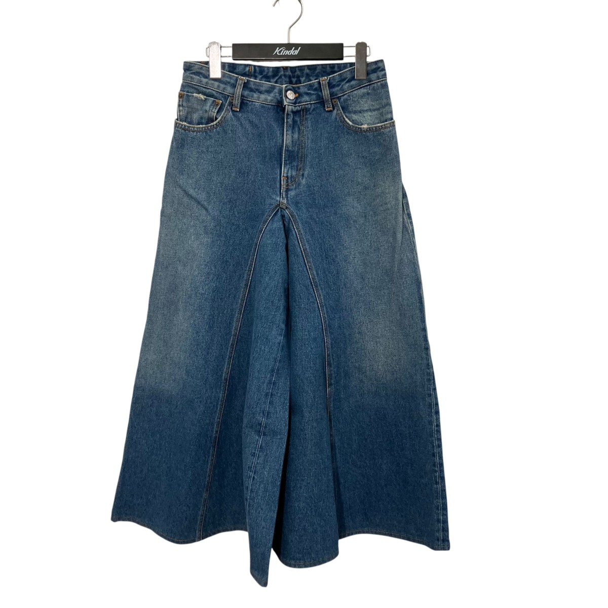 【中古】MM6 Maison Margiela 17AW ワイドデニムパンツ S32天使の都市0136 インディゴ 大いさ：38 【310526】（マルタンマルジェラ）