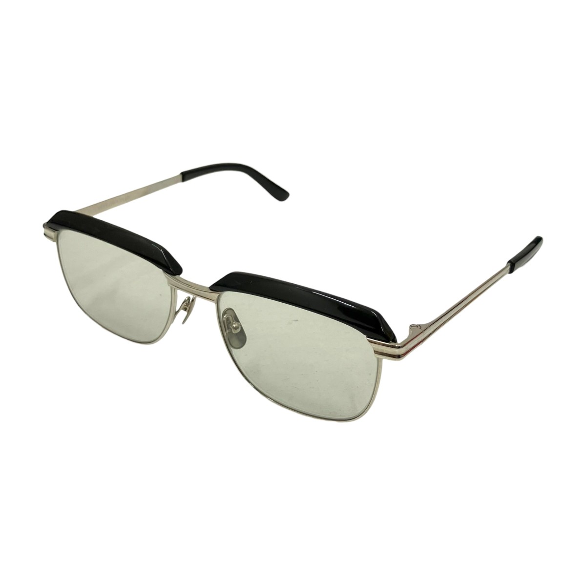 【中古】YELLOWS PLUS LUCAS 黒眼鏡 黒いこと×ゴールド 大きさ：53□17 【010626】（イエローズプラス）