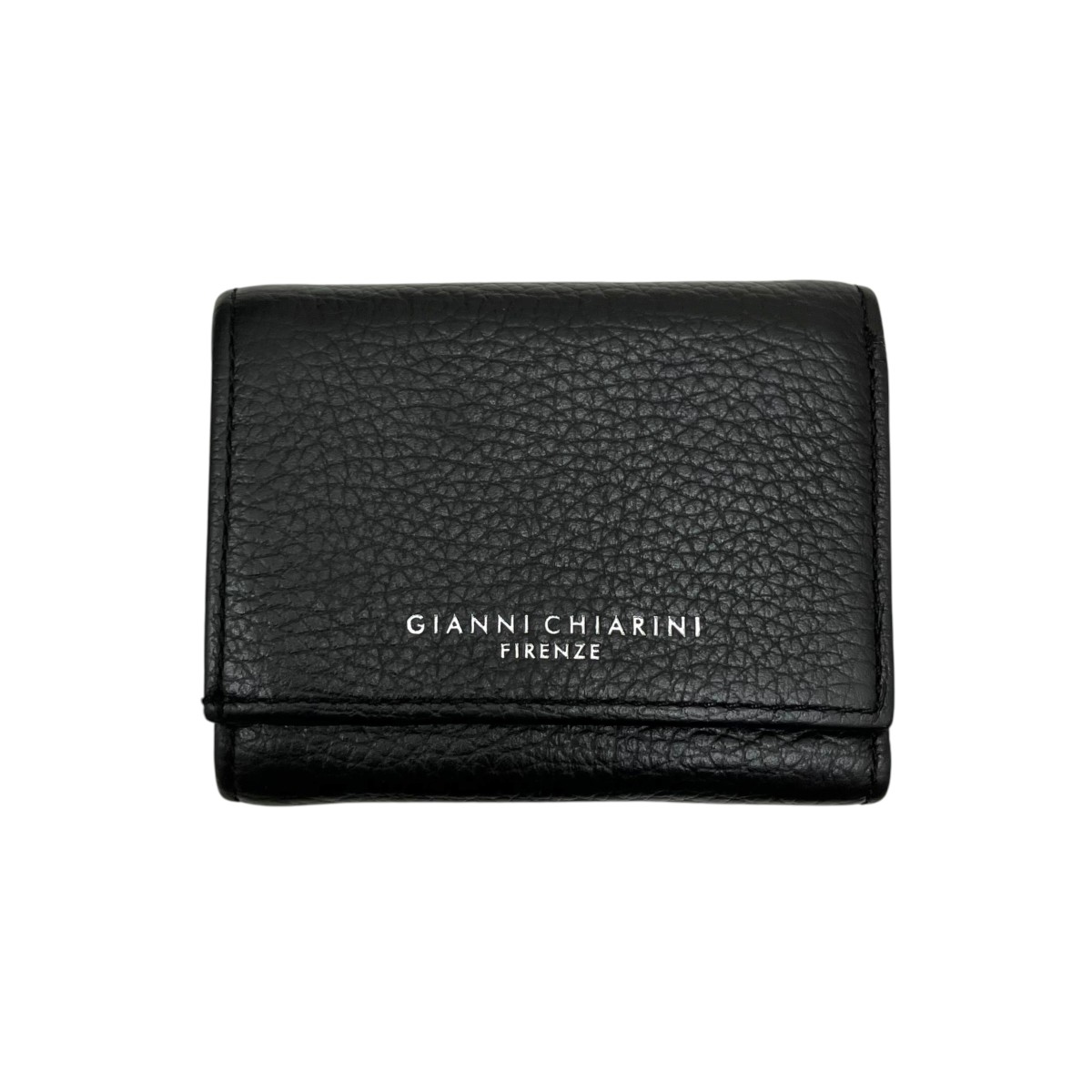 【中古】GIANNI CHIARINI 三つ折り札入れ W5065-GRN 246 黒いこと 【010626】（ジャンニキアリーニ）