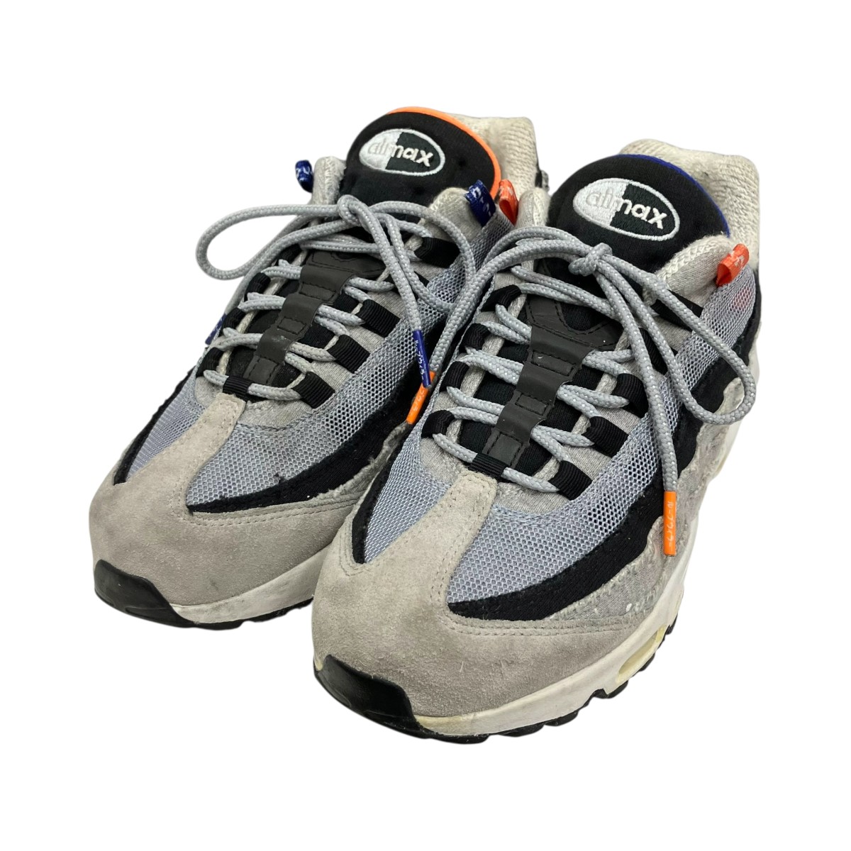 【中古】NIKE×LOOPWHEELER AIR MAX 95 スニーカー CQ7853-001 薄墨色 大きさ：26.0珊 【010626】（ナイキ×ループウィラー）