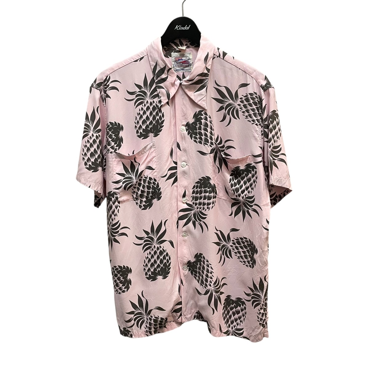 【中古】DUKE KAHANAMOKU DUKE’S PINEAPPLE 半袖プルオーバー DK36201 さくら色 大きさ：L 【010626】（公爵 カハナモク）