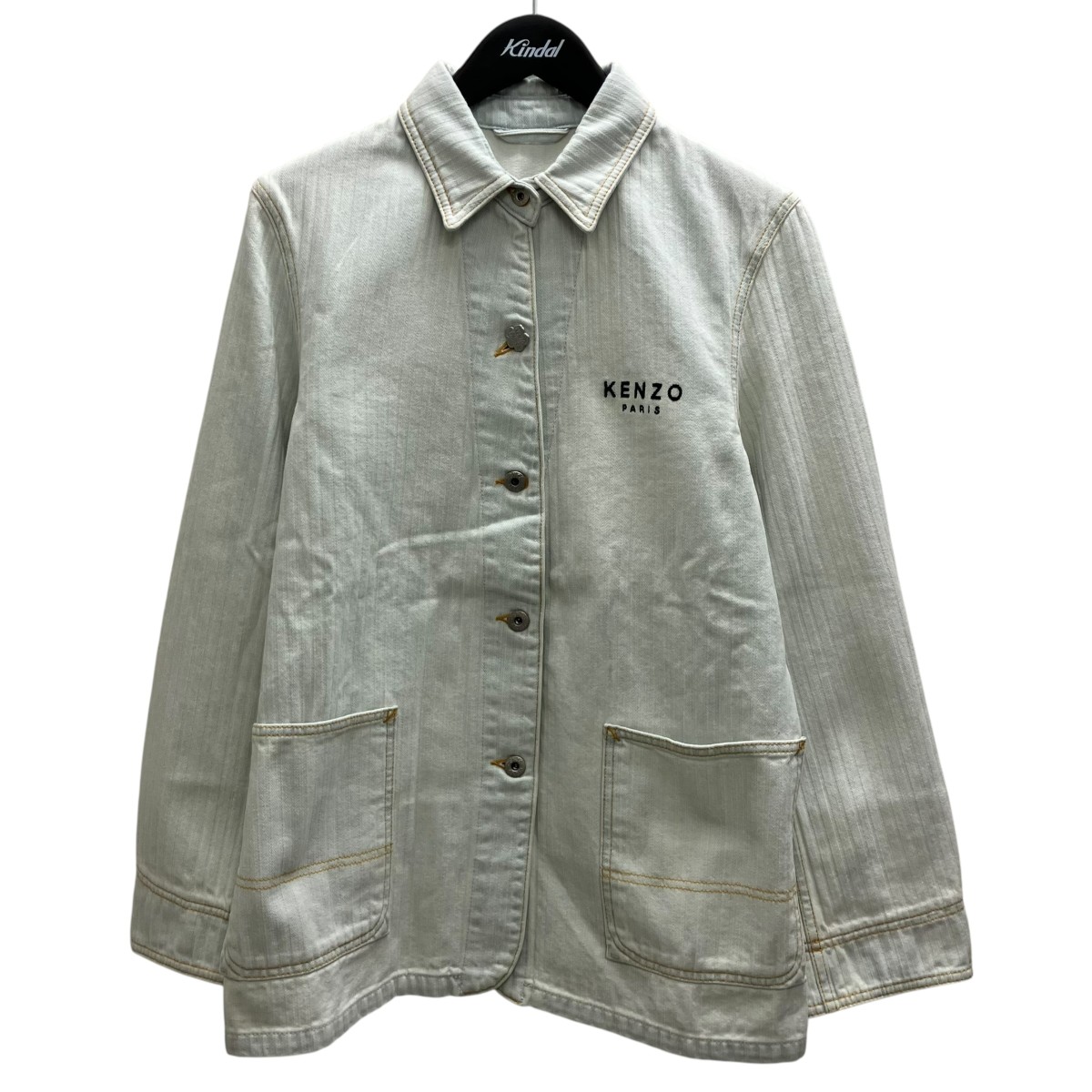 【中古】KENZO 刺しゅう 細工物お召しもの 上衣 インディゴ 大きさ：S 【010626】（ケンゾー）